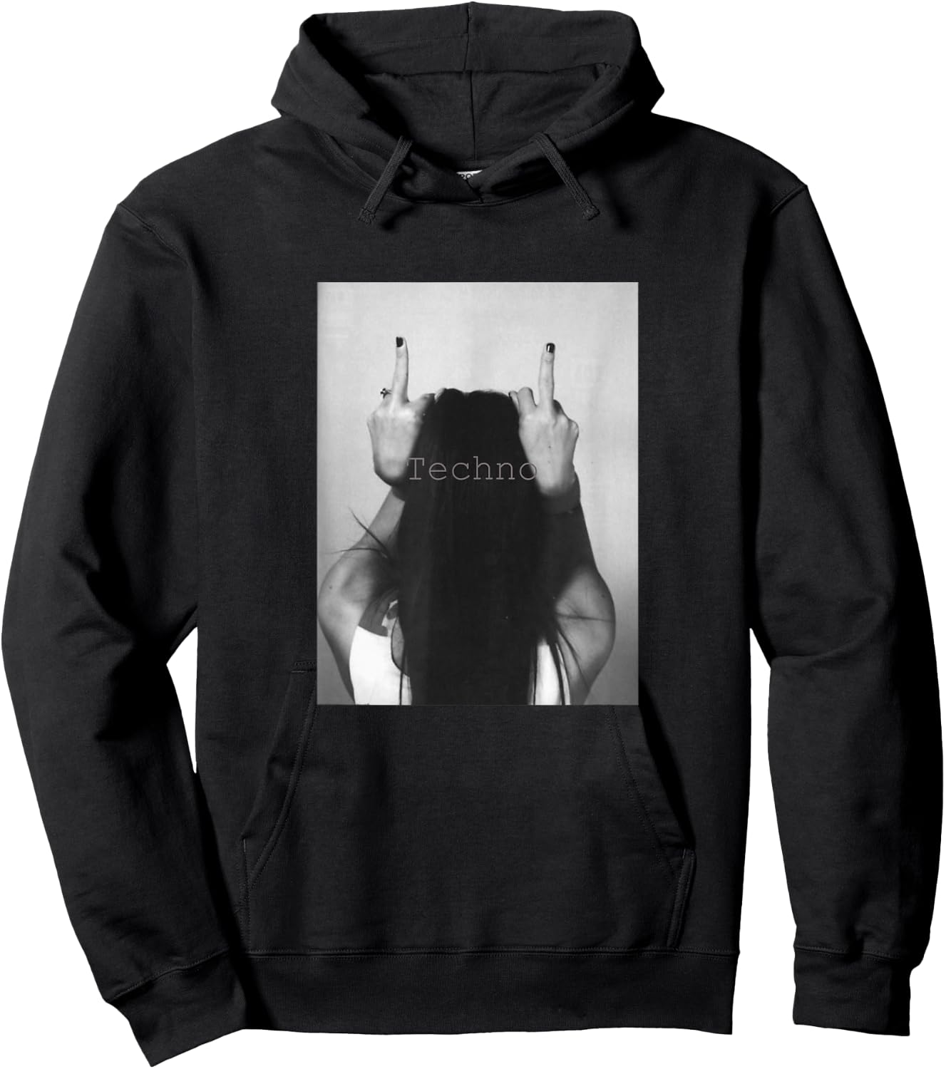 Hot Techno , Sexy Design, Techno Rave Hoodie - Hoodie | Black