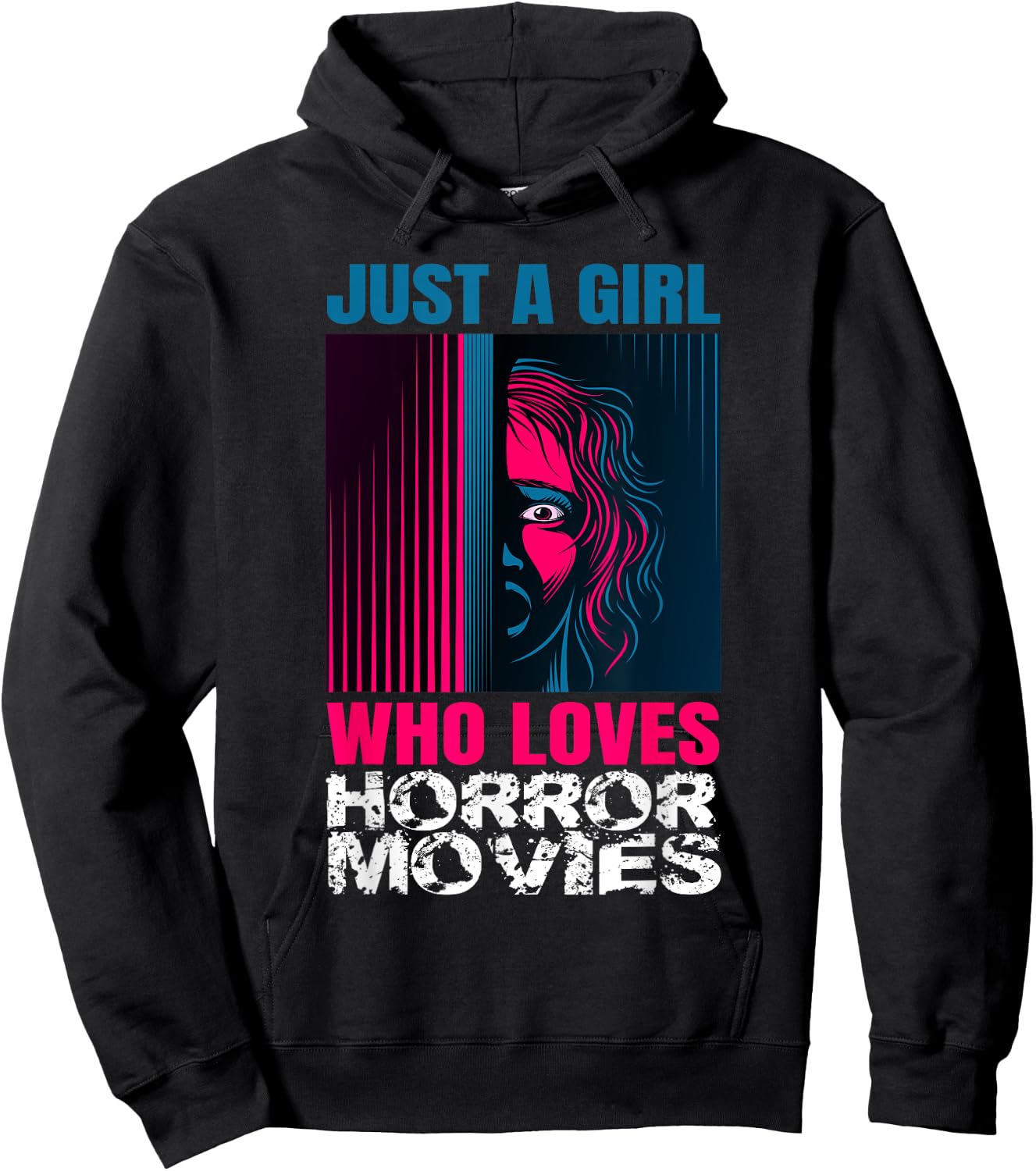 Just A Girl Horror Movies Halloween Costume Horror Movie Hoodie - Hoodie | Black