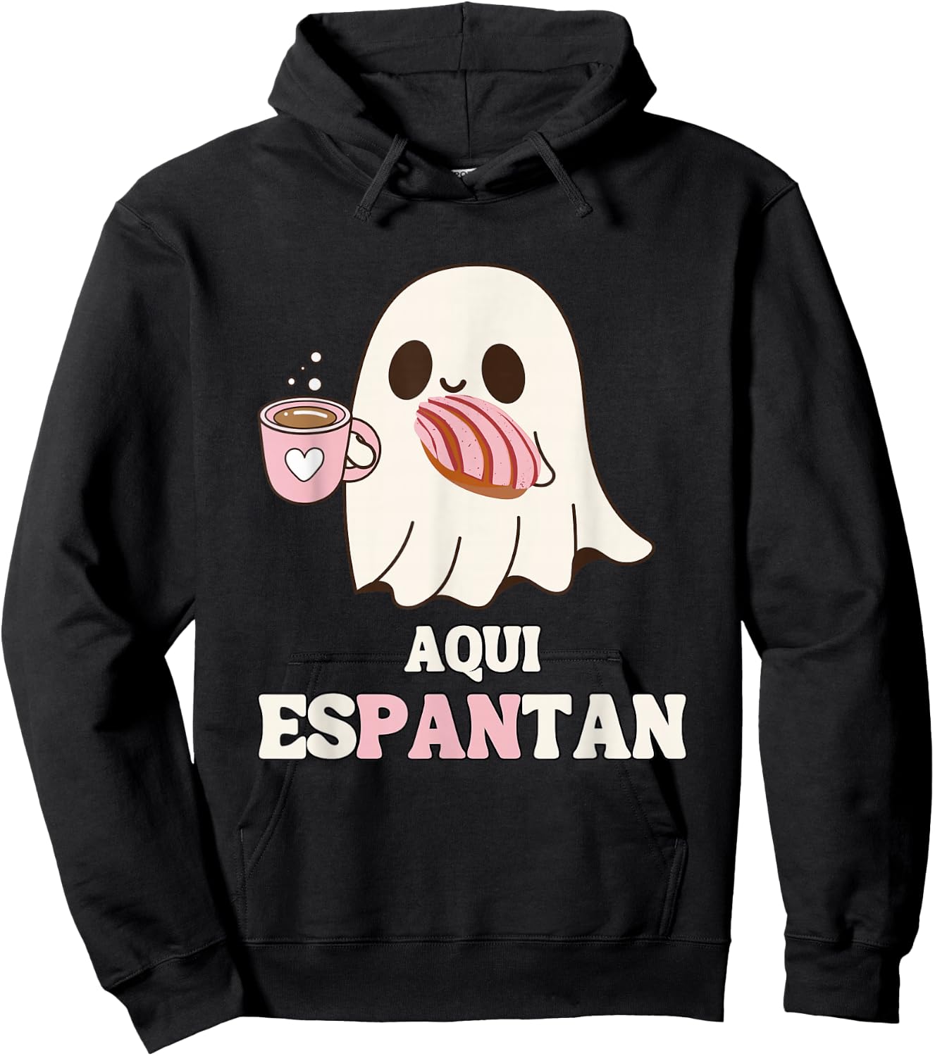 Aqui Espantan - Funny Spanish Halloween Mexican Pan Dulce Hoodie - Hoodie | Black