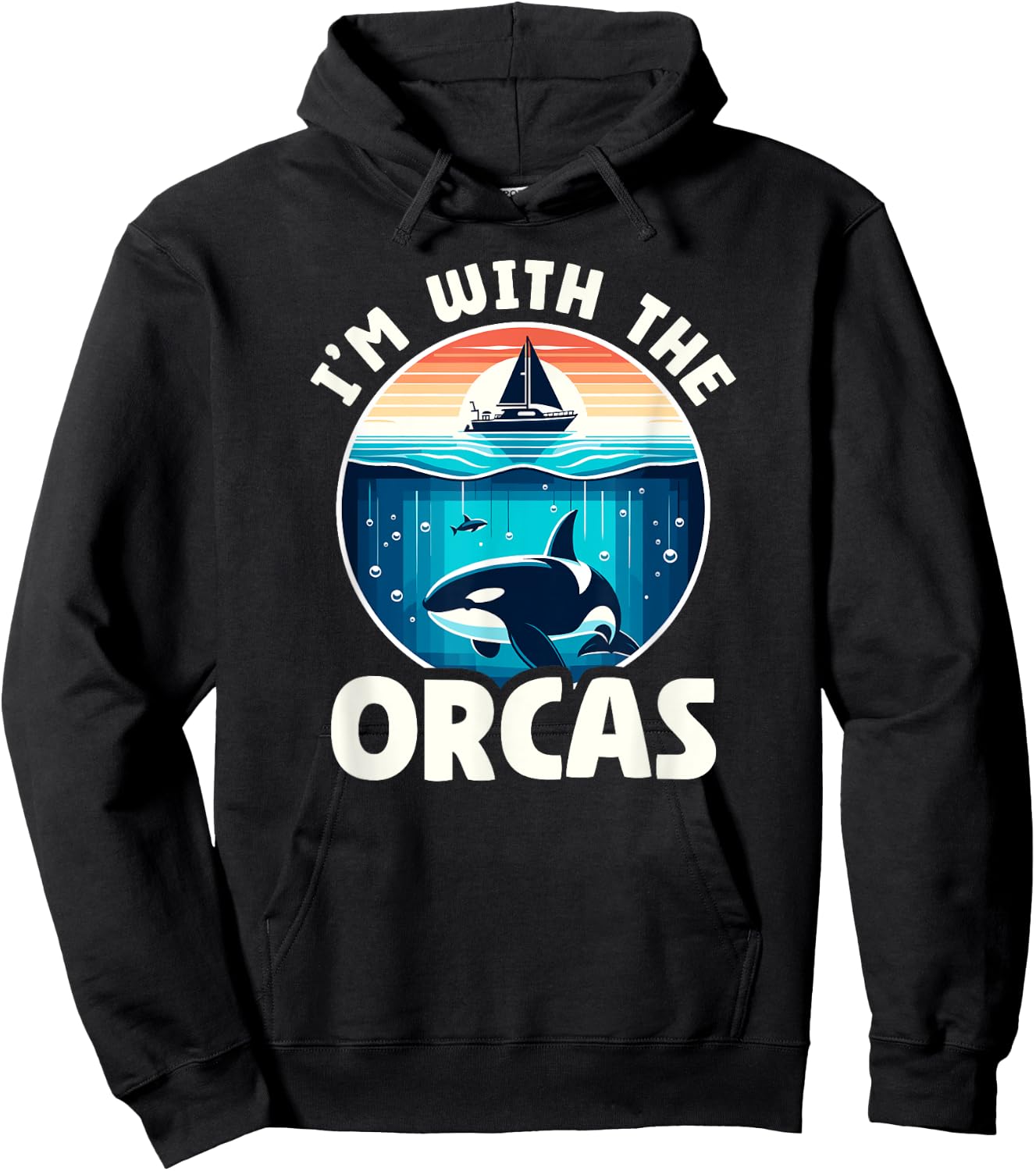 Pro Orca I'm With The Orcas Yacht Boat Ramming Incident Hoodie - Hoodie | Black