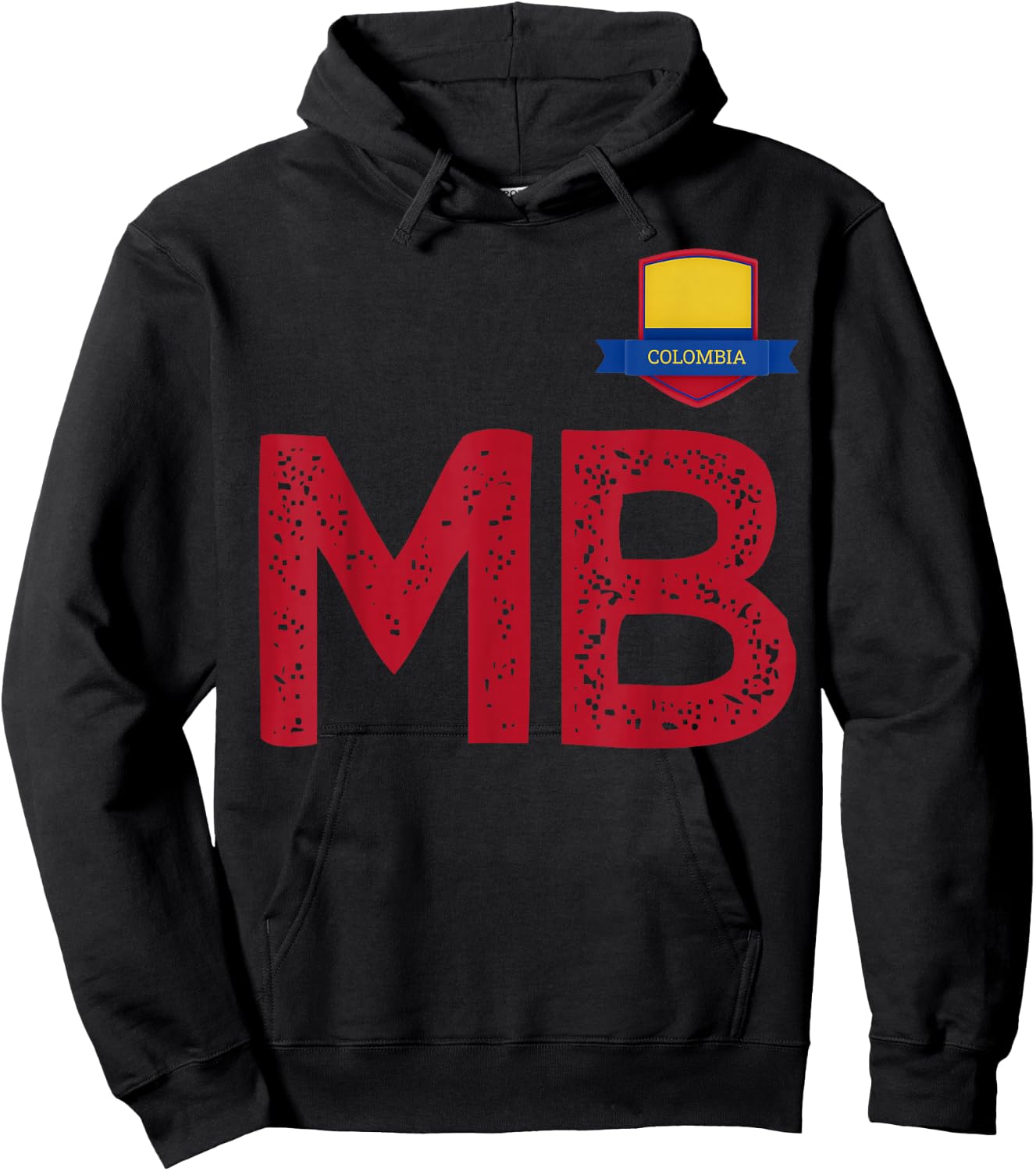 Colombia Human-Flag Letter M and B Colombian Hoodie - Hoodie | Black