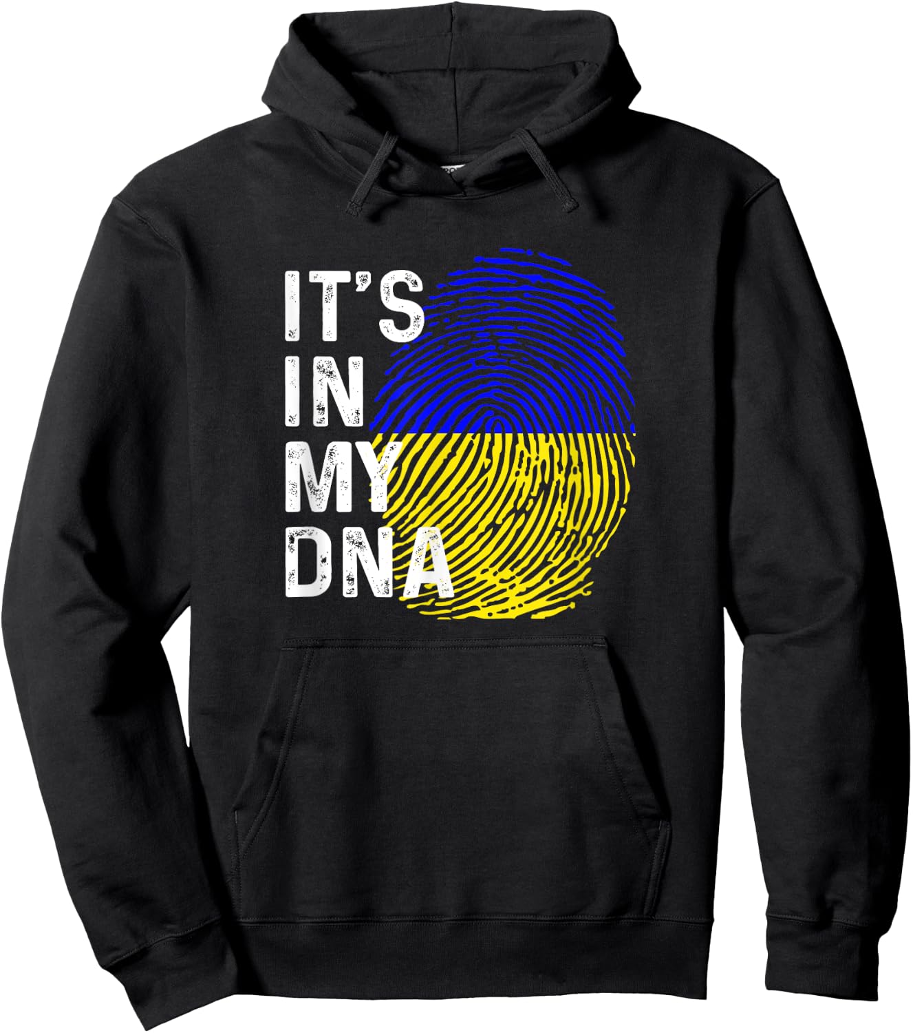 It’s In My DNA Ukrainian Roots And Heart Ukraine Flag Hoodie - Hoodie | Black