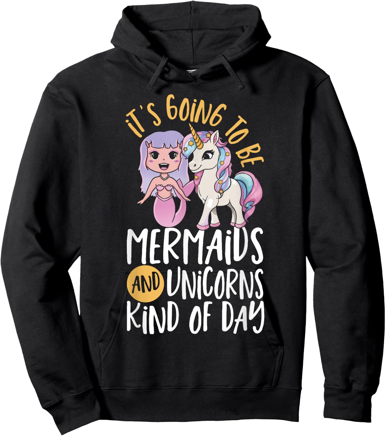 Unicorn Mermaid Funny Mermicorn Women Crazy Day Unicorn Hoodie - Hoodie | Black