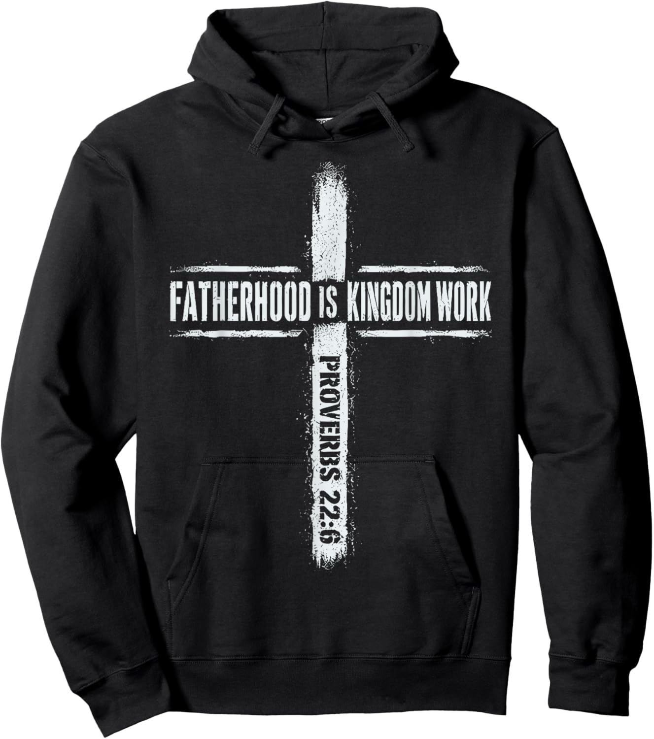 Fatherhood is Kingdom Work Christian Dad Men Father's Day Hoodie - Hoodie | Black