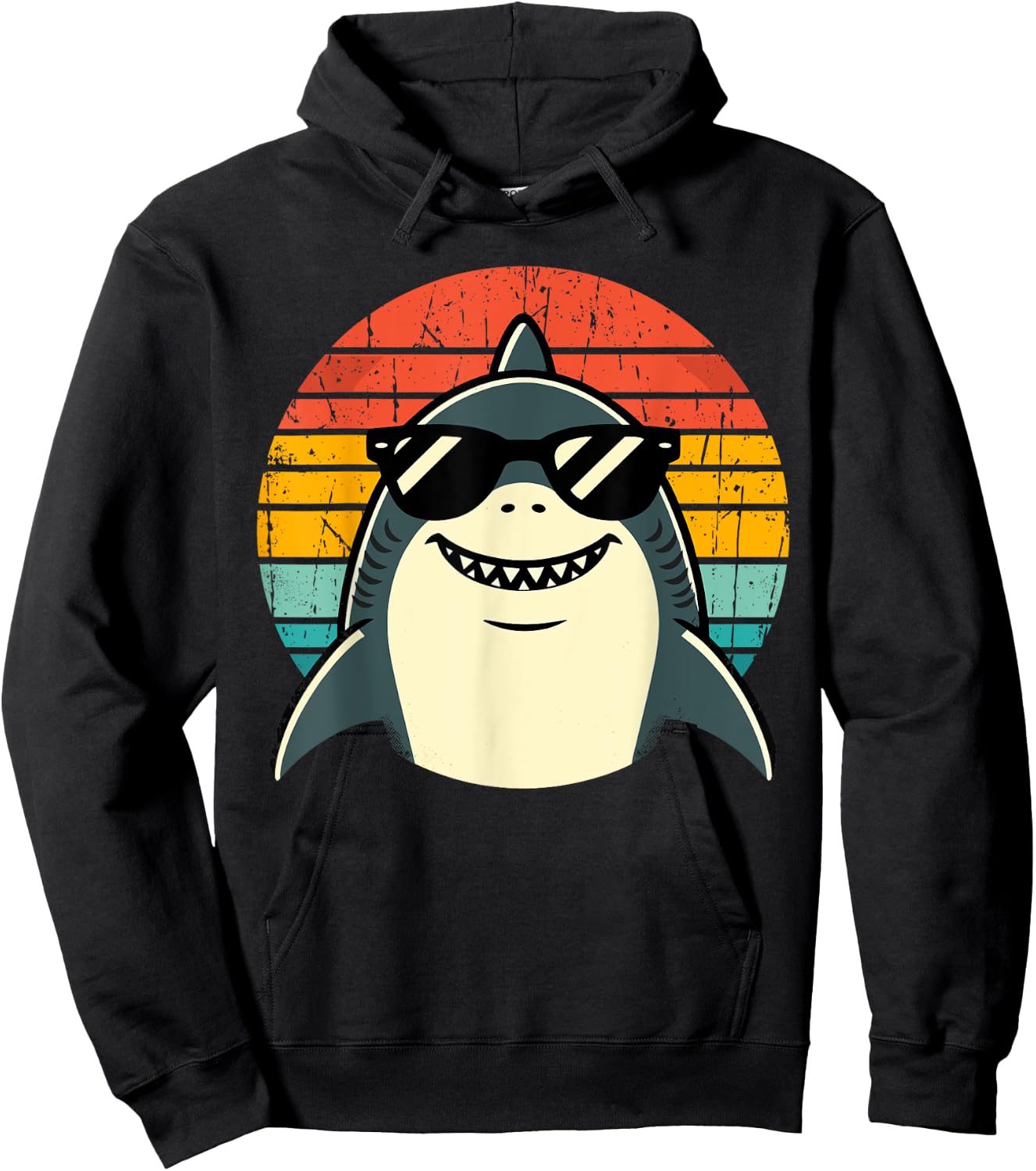 Shark with Sunglasses Animal Sharks Hoodie - Hoodie | Black