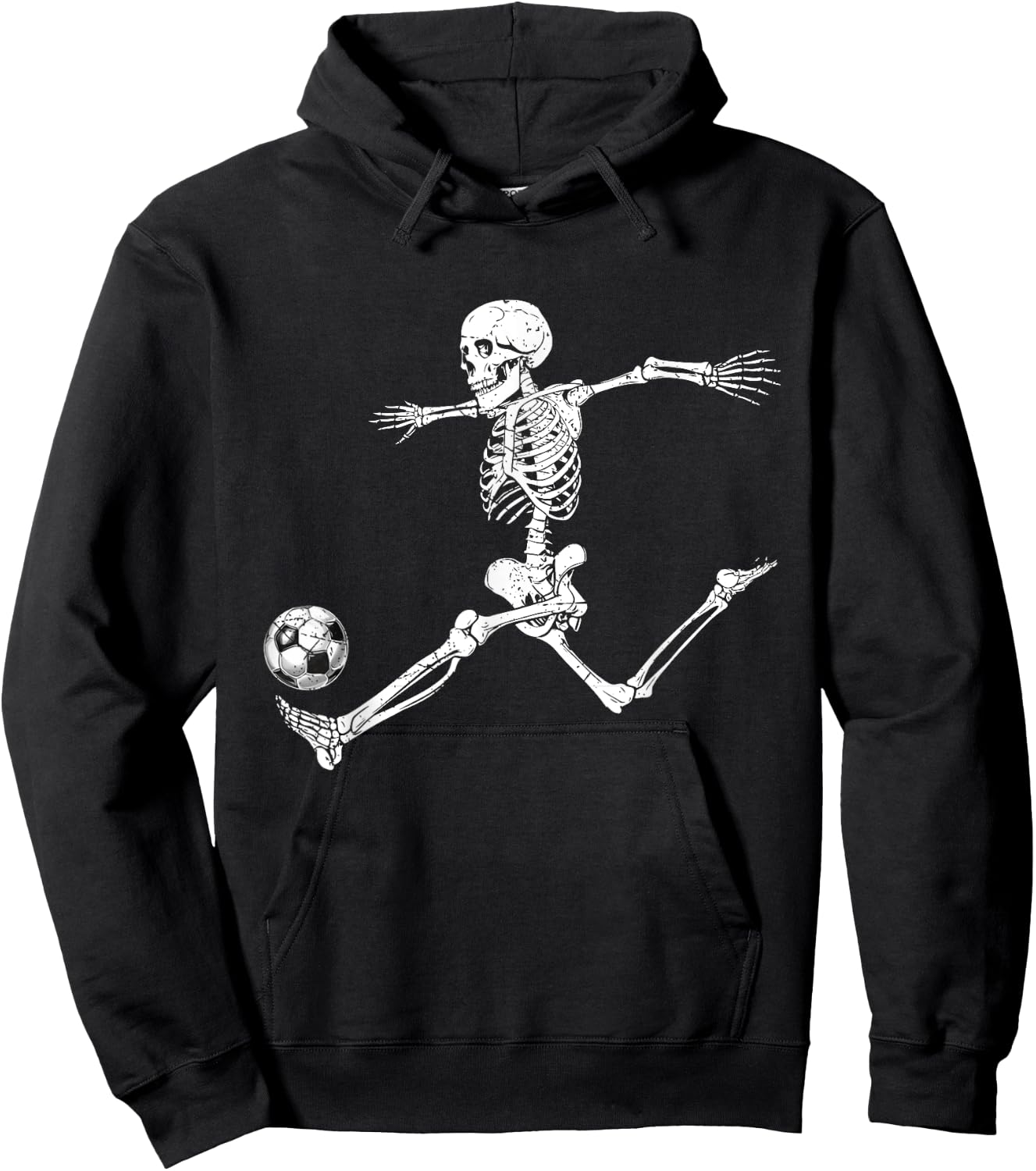 Soccer Skeleton Halloween Player Catcher Boys Kids Hoodie - Hoodie | Black