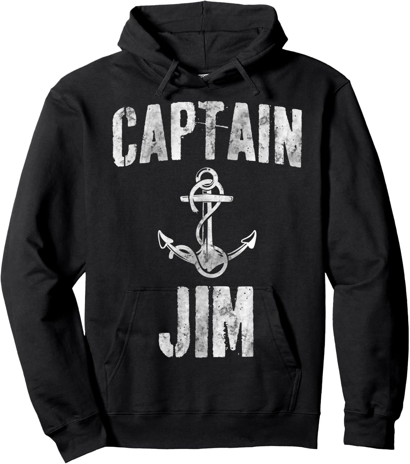 Funny Personalized Boating Shirt First Name Captain Jim Hoodie - Hoodie | Black