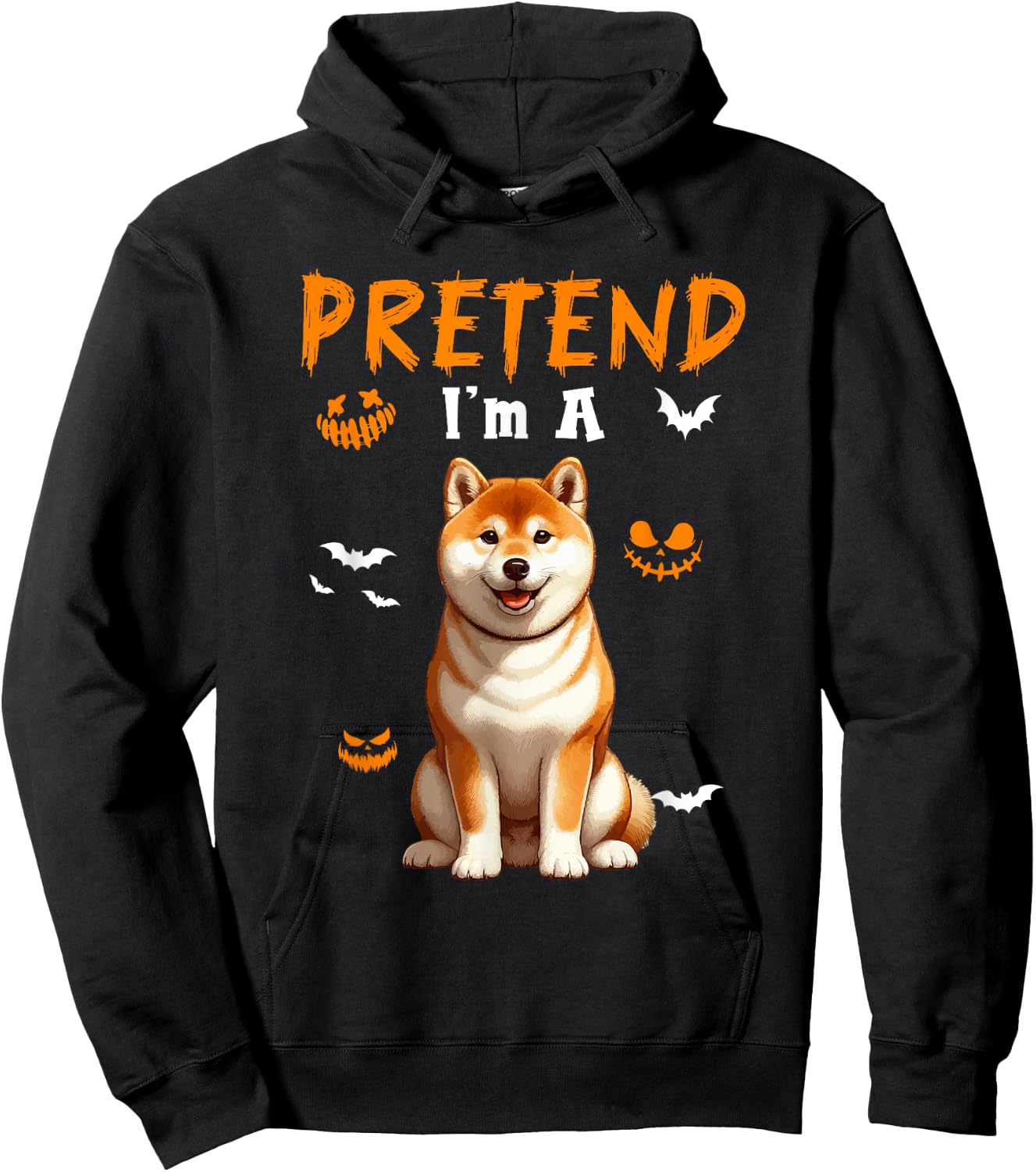 Pretend I'm A Shiba Inu Halloween Costume Owner Kids Family Hoodie - Hoodie | Black