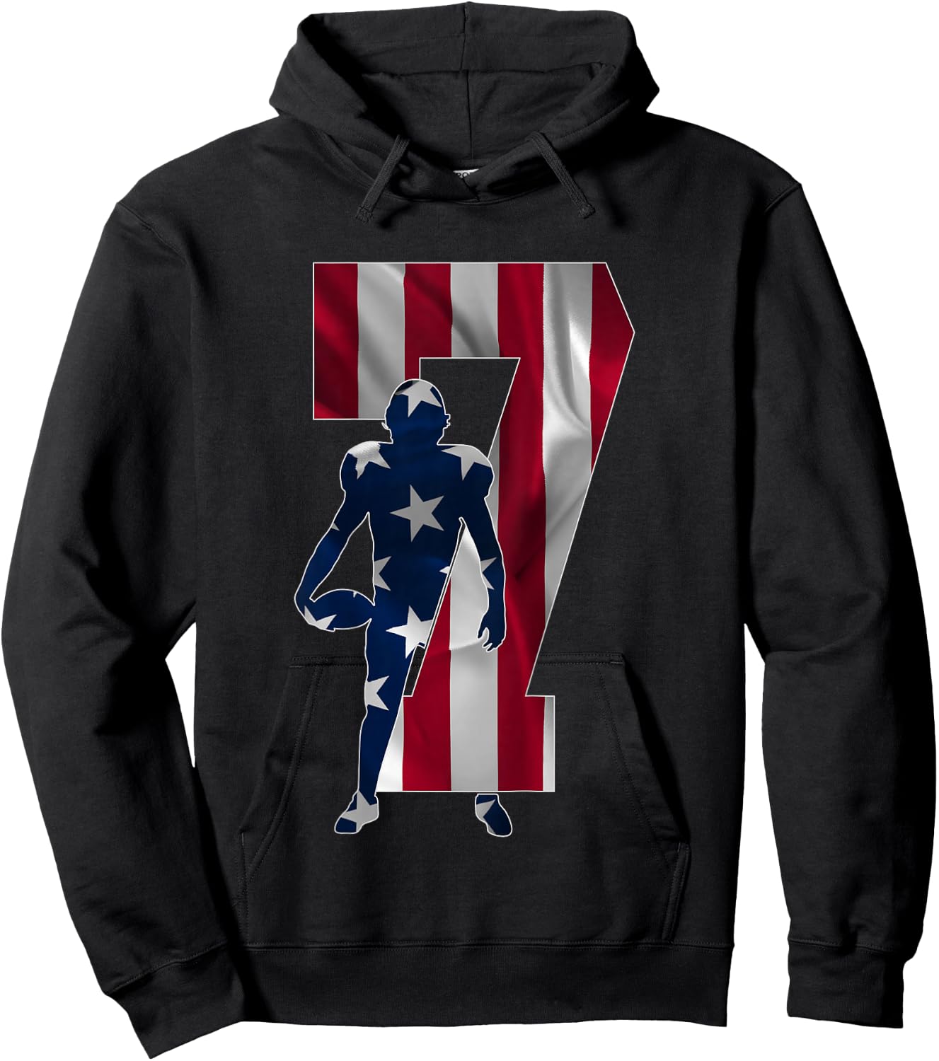 Number 7 Years Football 7th Birthday Hoodie - Hoodie | Black