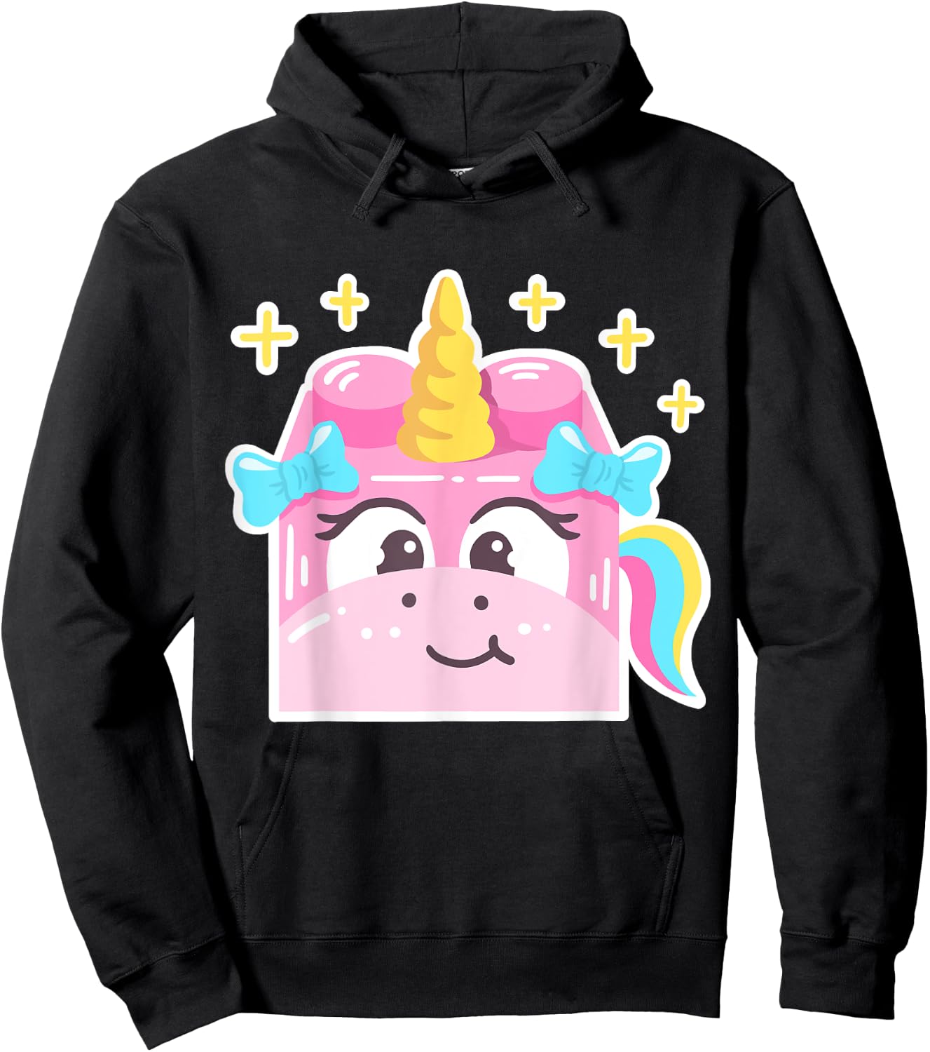 Cute Unicorn Lover Building Blocks Master Builder Girls Kids Hoodie - Hoodie | Black