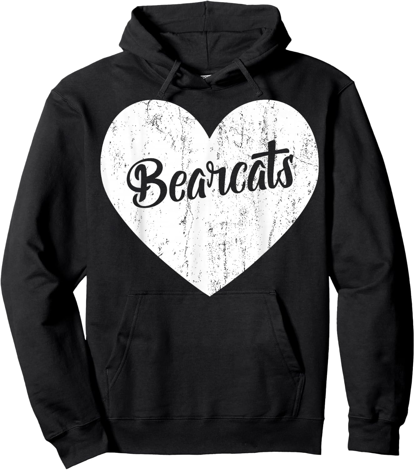 Bearcats School Sports Fan Team Spirit Mascot Heart Gift Hoodie - Hoodie | Black