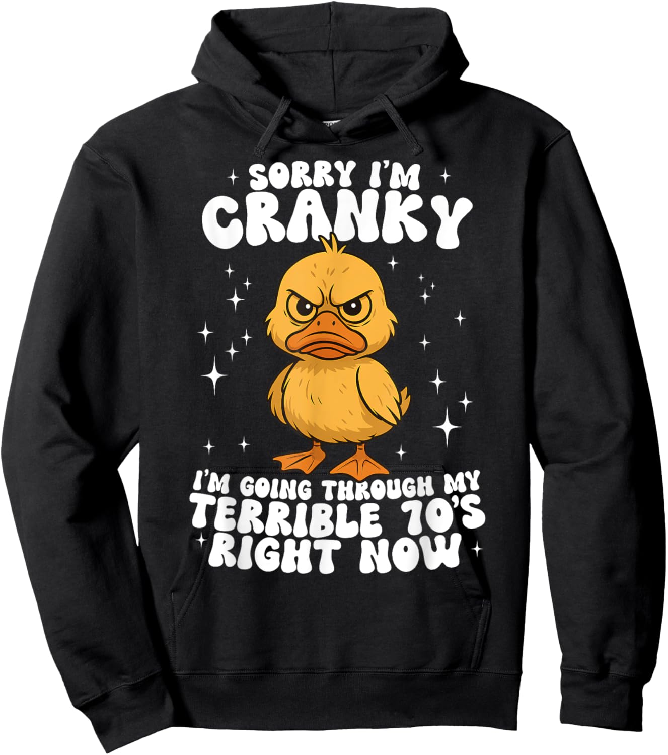 Sorry I'm Cranky I'm Going Through My Terrible 70's Duck Hoodie - Hoodie | Black