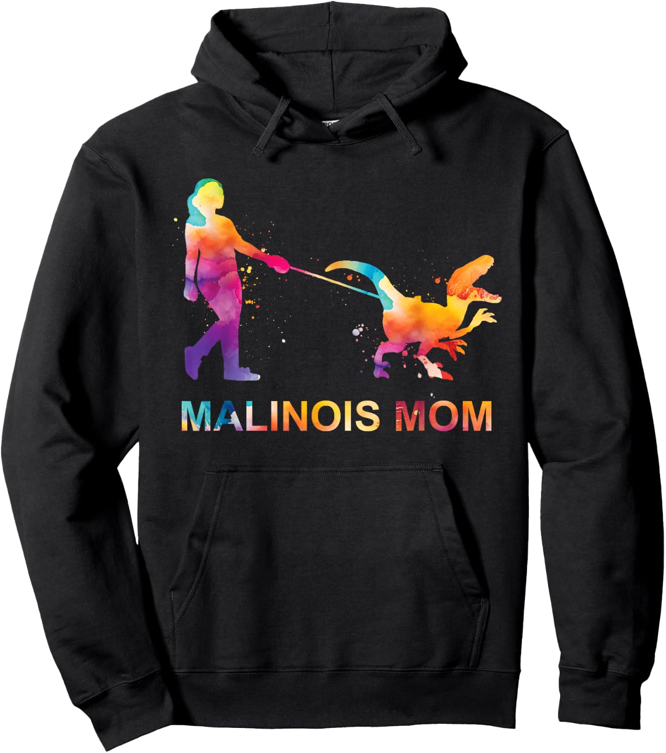 Belgian Malinois Mom Funny Maligator Mama Hoodie - Hoodie | Black
