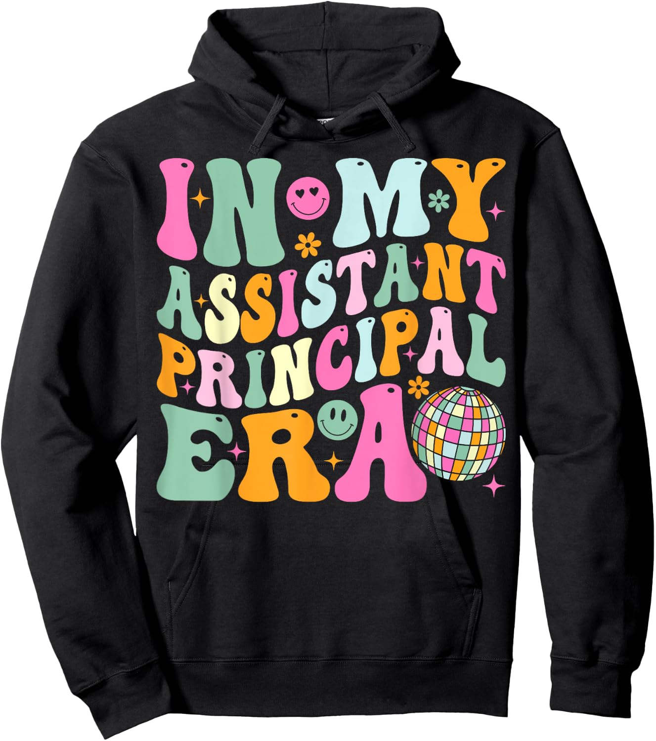 Groovy In My Assistant Principal Era School Worker Hoodie - Hoodie | Black