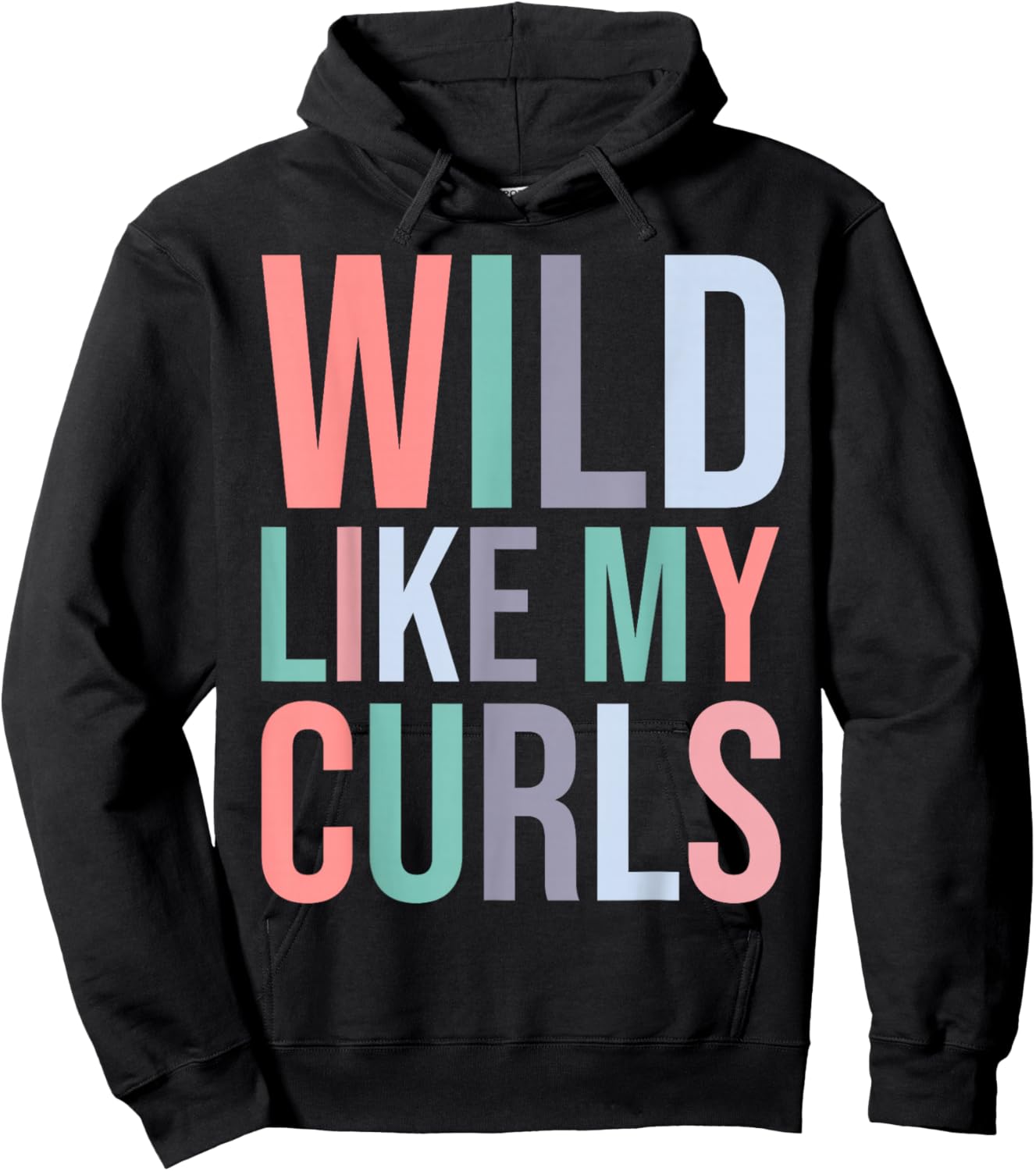 Toddler Girls Wild Like My Curls Funny Curly Hair Hoodie - Hoodie | Black