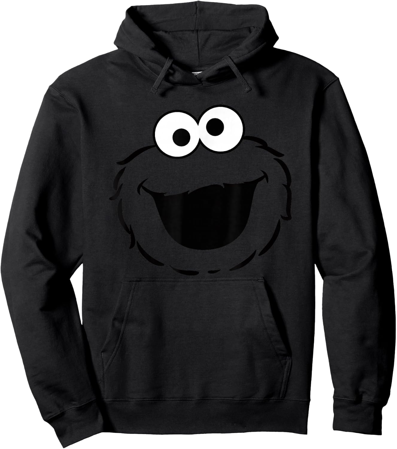 Sesame Street Cookie Monster Full Face Halloween Costume Hoodie - Hoodie | Black