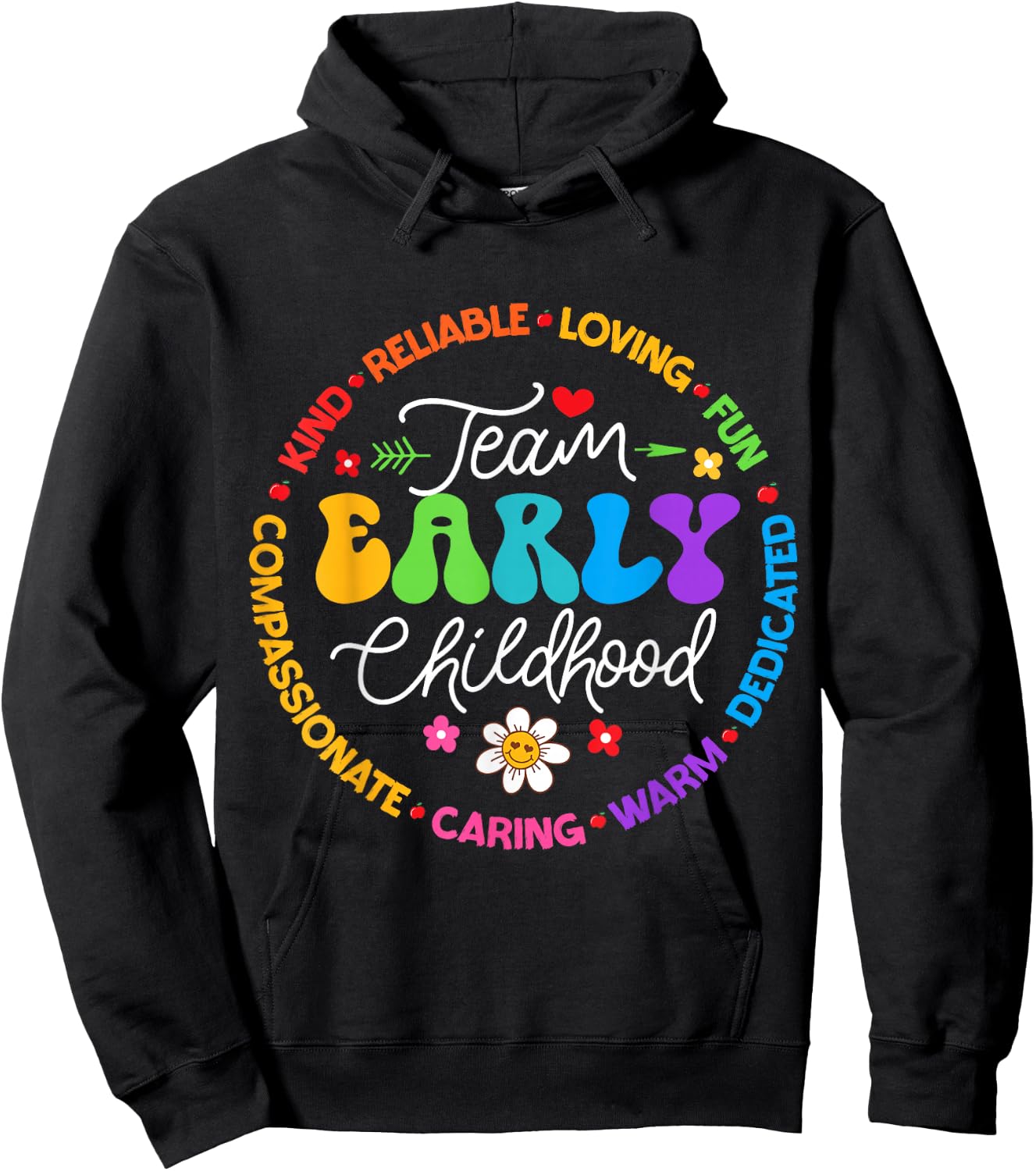 Early Childhood Team ECE Teacher Back to School Education Hoodie - Hoodie | Black