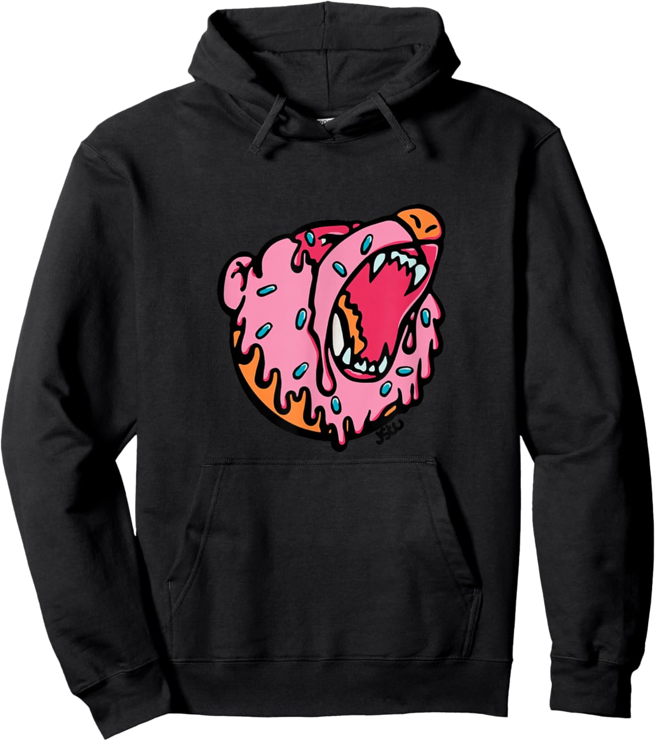 Morejstu Merch Jstu Dough Bear Merch Donut Tiger Hoodie - Hoodie | Black
