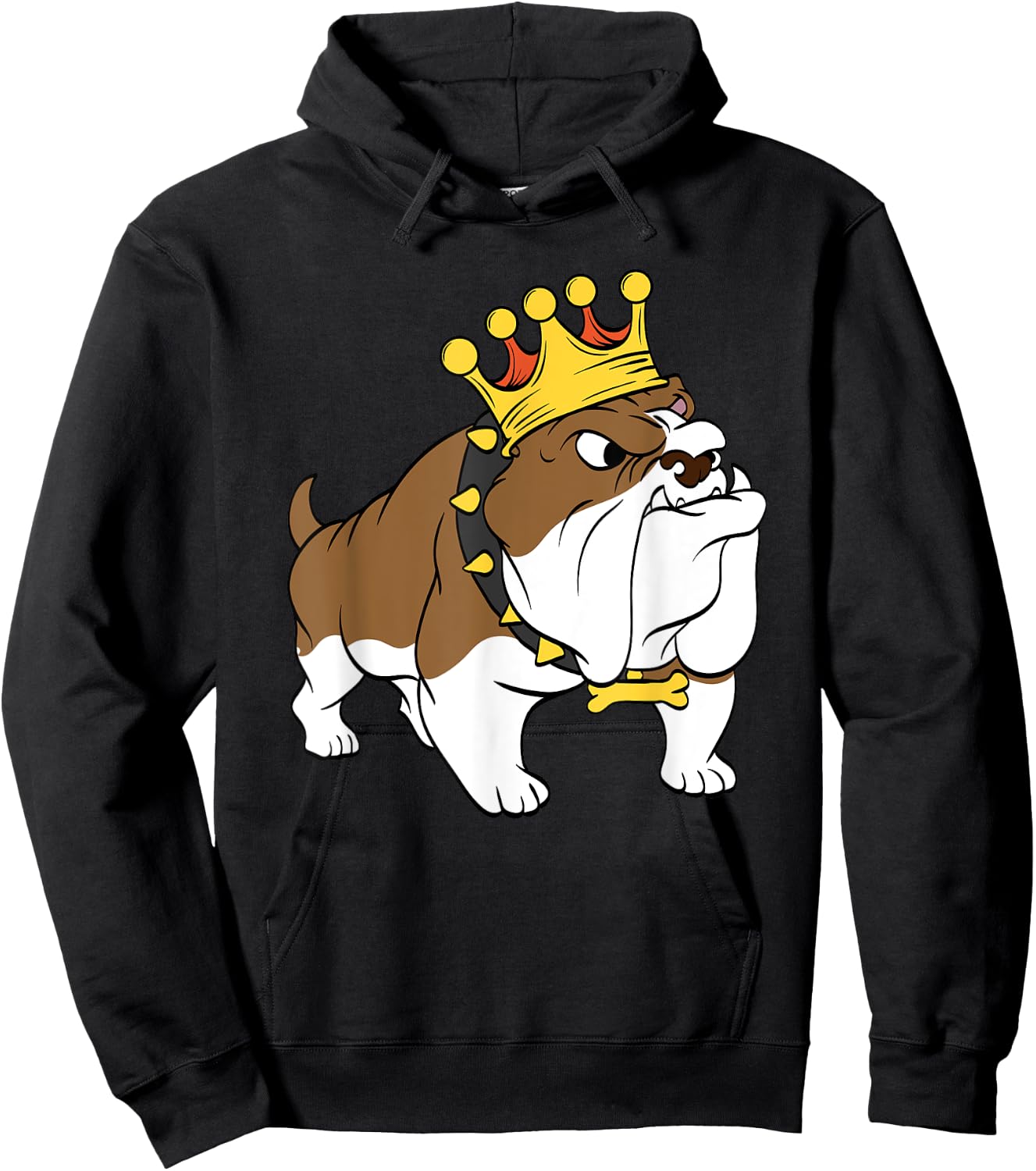 Bulldog Crown Animal World Dog Lover Women Girls Kids Hoodie - Hoodie | Black