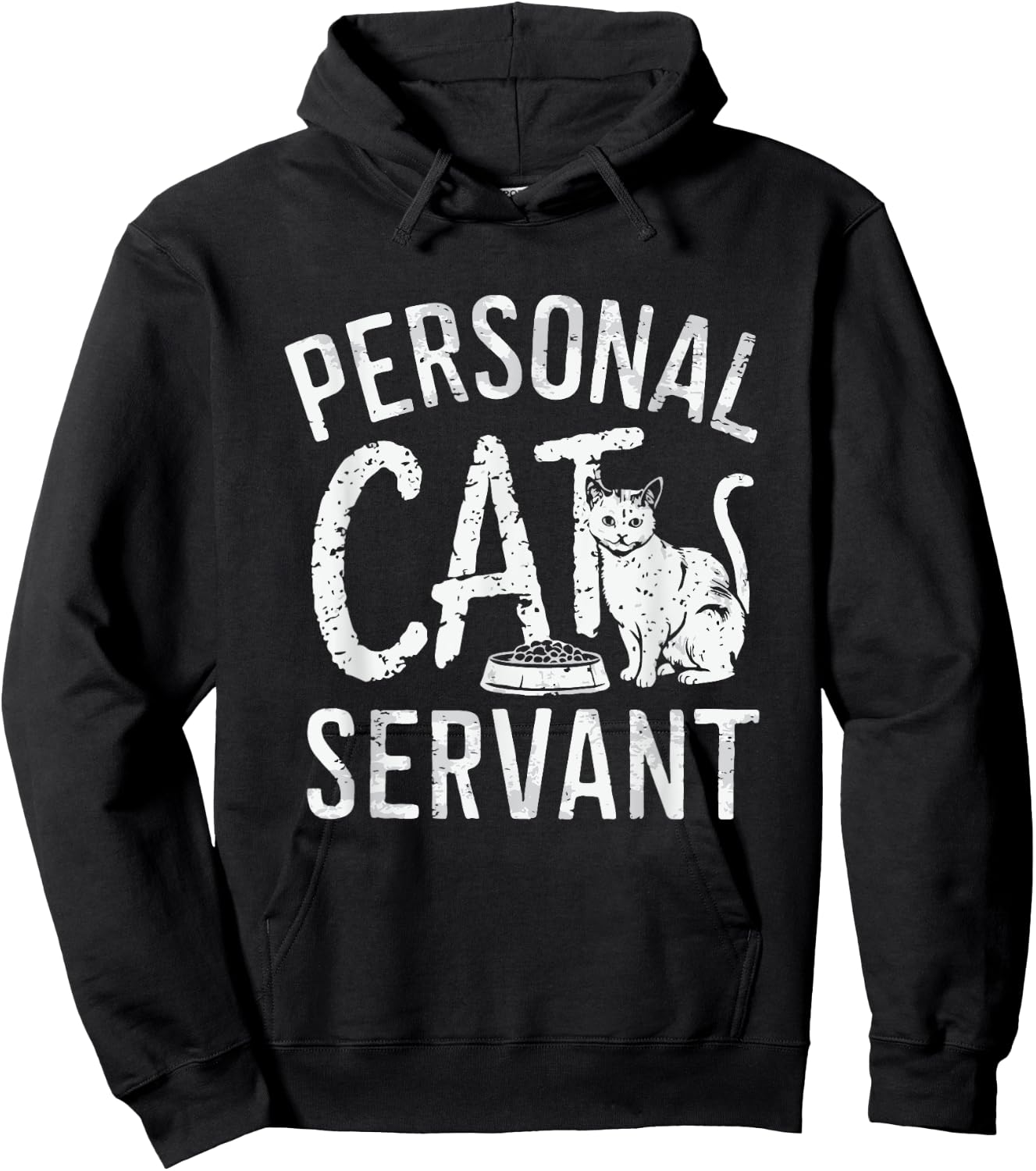 Personal Cat Servant Cat Owner Mom Or Dad Hoodie - Hoodie | Black