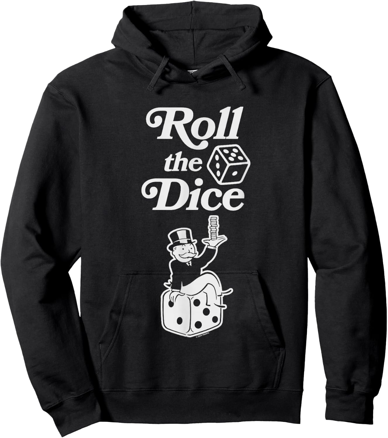 Monopoly Roll The Dice Rich Uncle Milburn Pennybags Logo Hoodie - Hoodie | Black