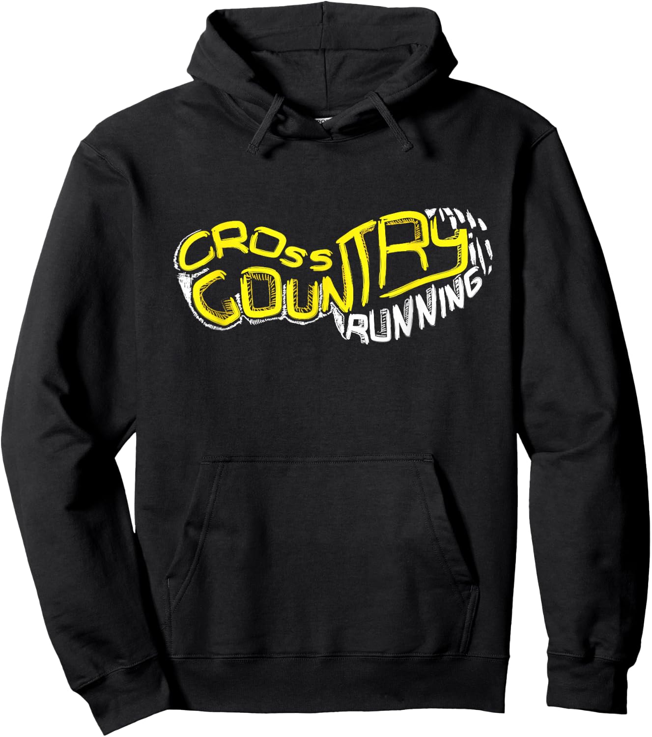 Cross Country Running Shoe Imprint CC Runner Gift Hoodie - Hoodie | Black