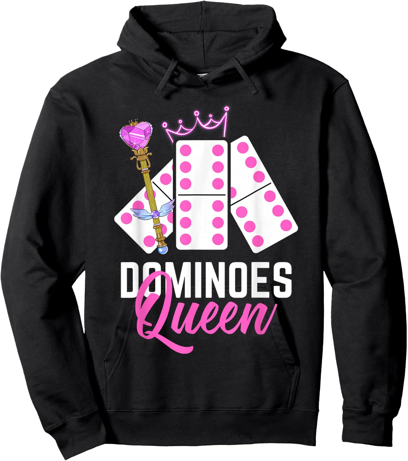 Dominoes Queen Domino Player Dominoes Lover Hoodie - Hoodie | Black