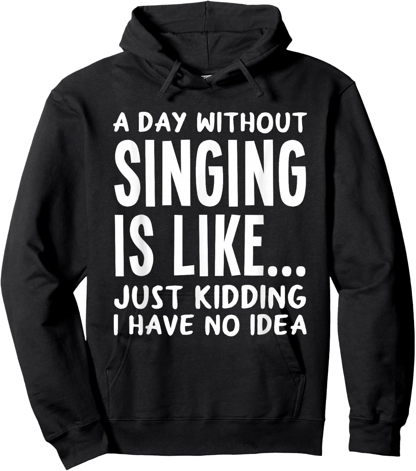 A Day Without Singing is Like..Funny Music Lover Singer Hoodie - Hoodie | Black