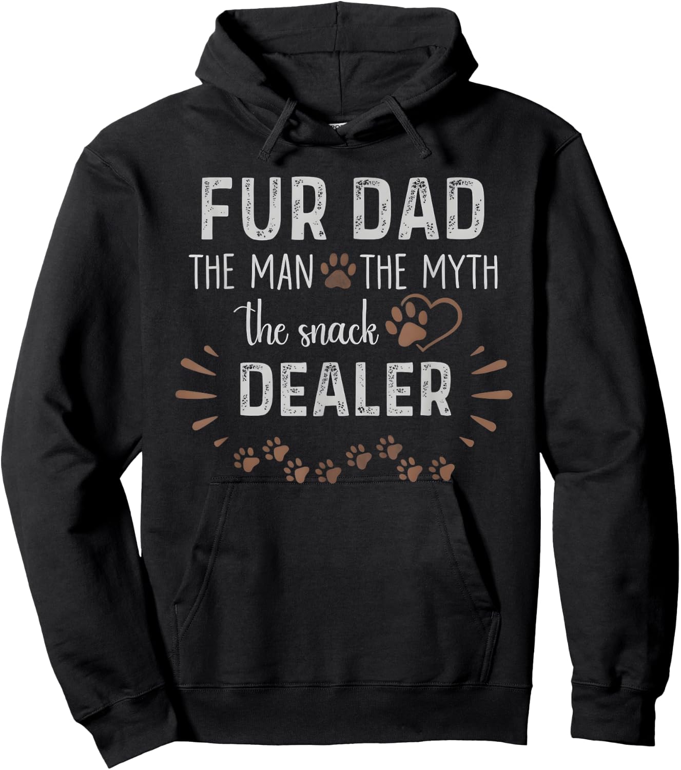 Fur Dad The Man The Myth The Snack Dealer Dog Fathers Day Hoodie - Hoodie | Black