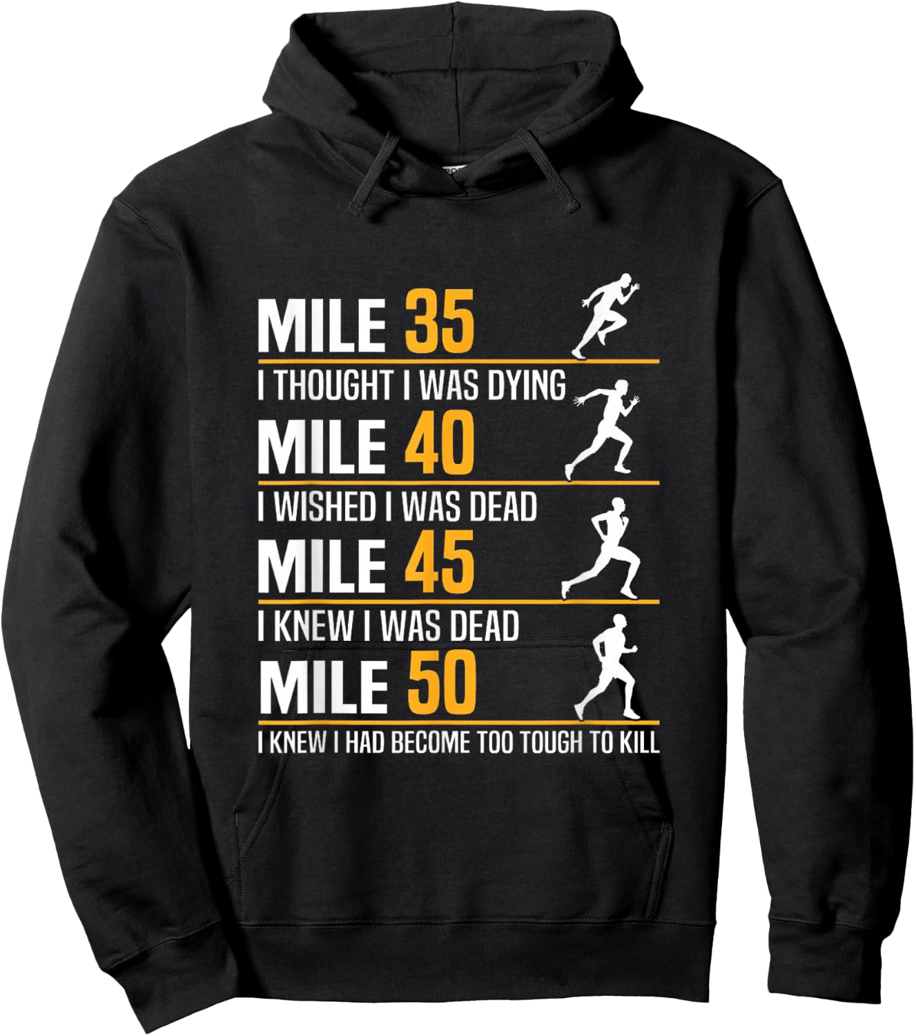 Ultrarunner Training Ultramarathon 50 Miles Ultrarunning Hoodie - Hoodie | Black