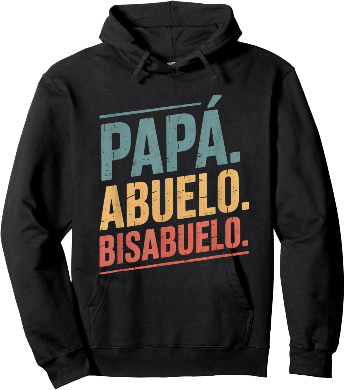 Vintage Spanish Great Grandpa Family Heritage Retro Style Hoodie - Hoodie | Black