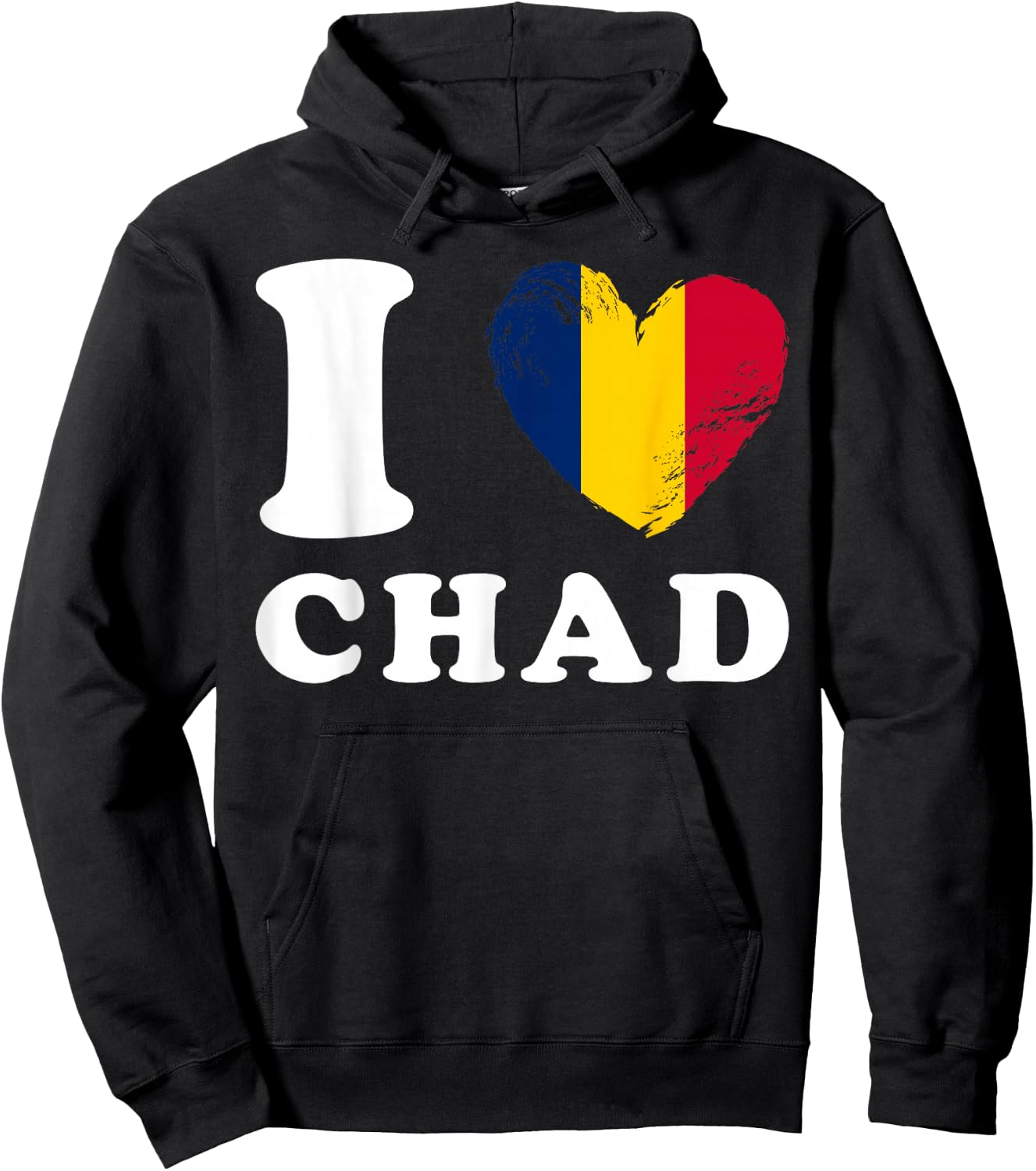 I Love Chad - Heart Flag Chad Hoodie - Hoodie | Black