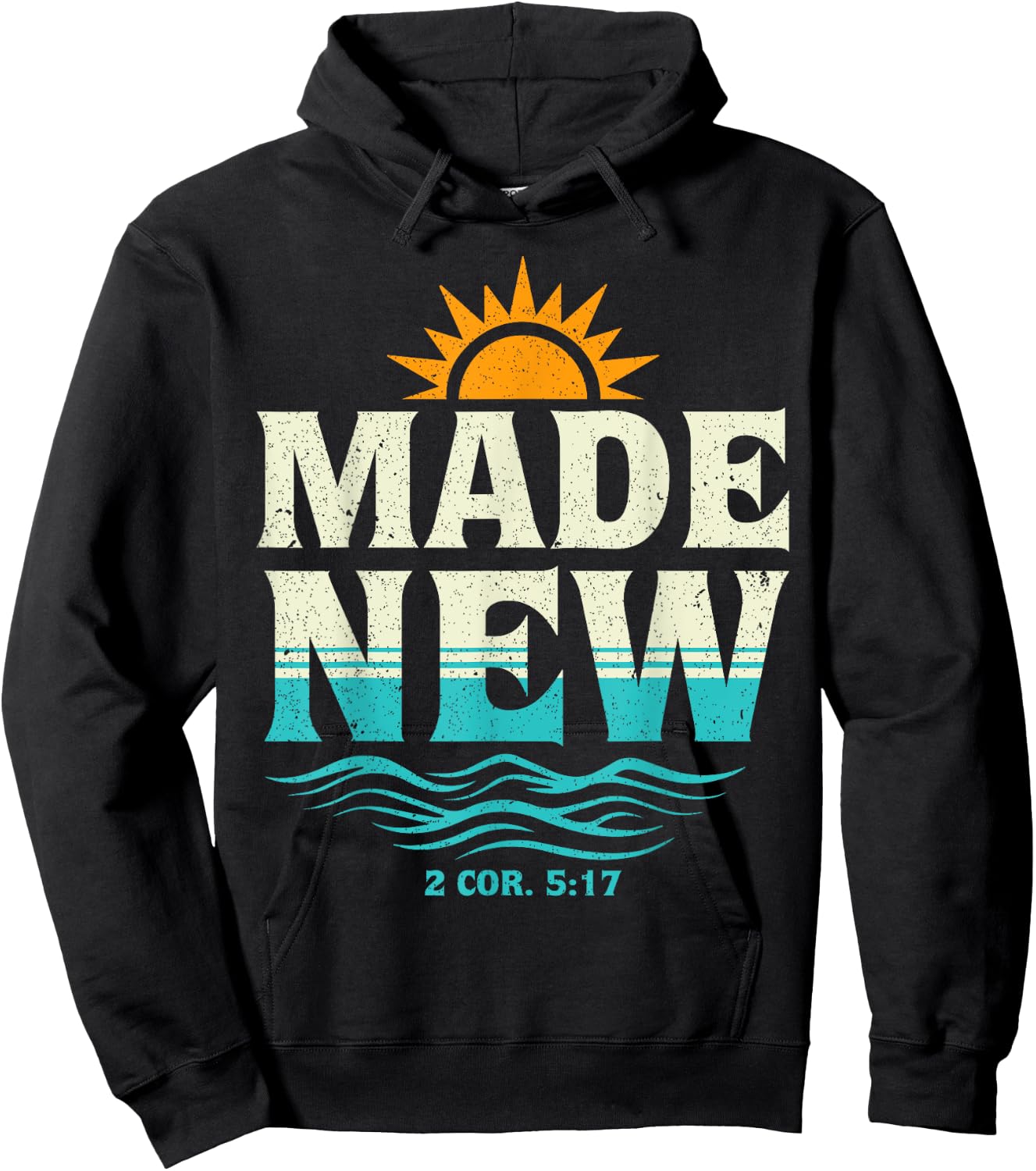 Made New Baptism Shirt Christian Shirts For Youth Baptized Hoodie - Hoodie | Black