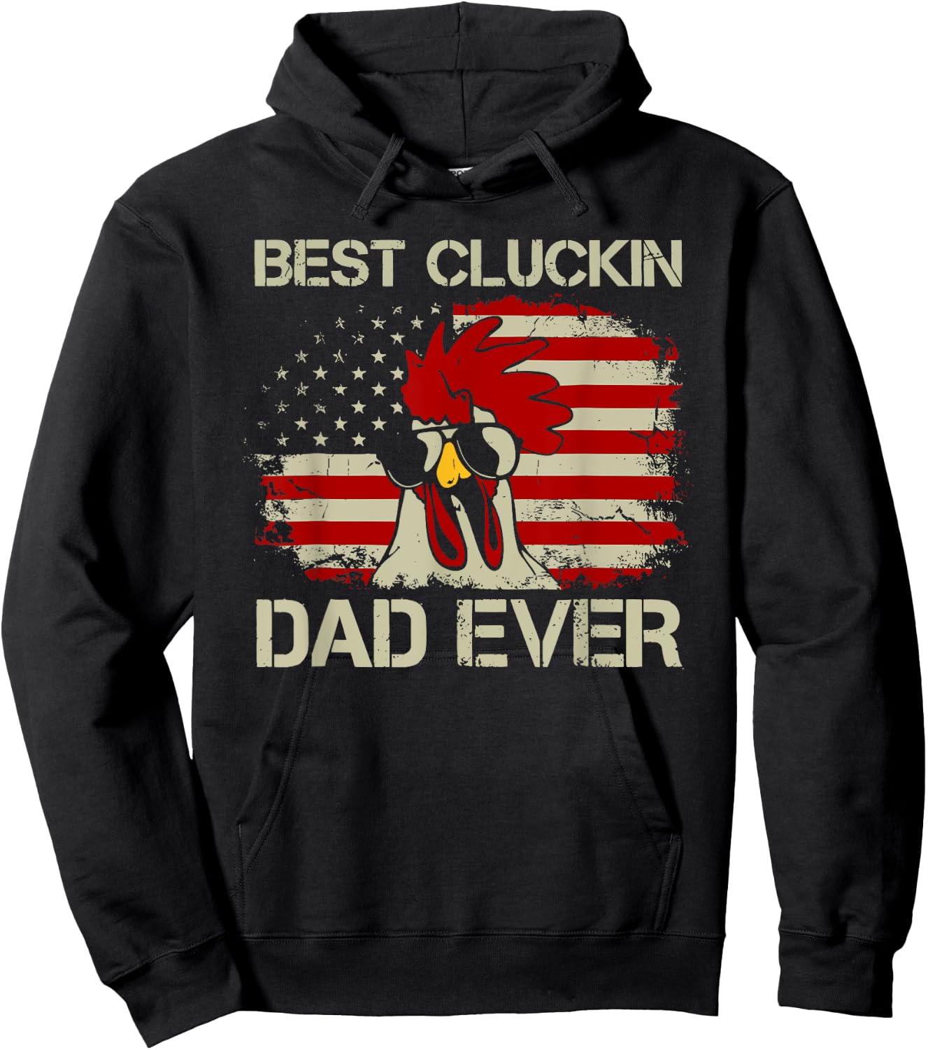Best Cluckin Dad Ever Hoodie - Hoodie | Black
