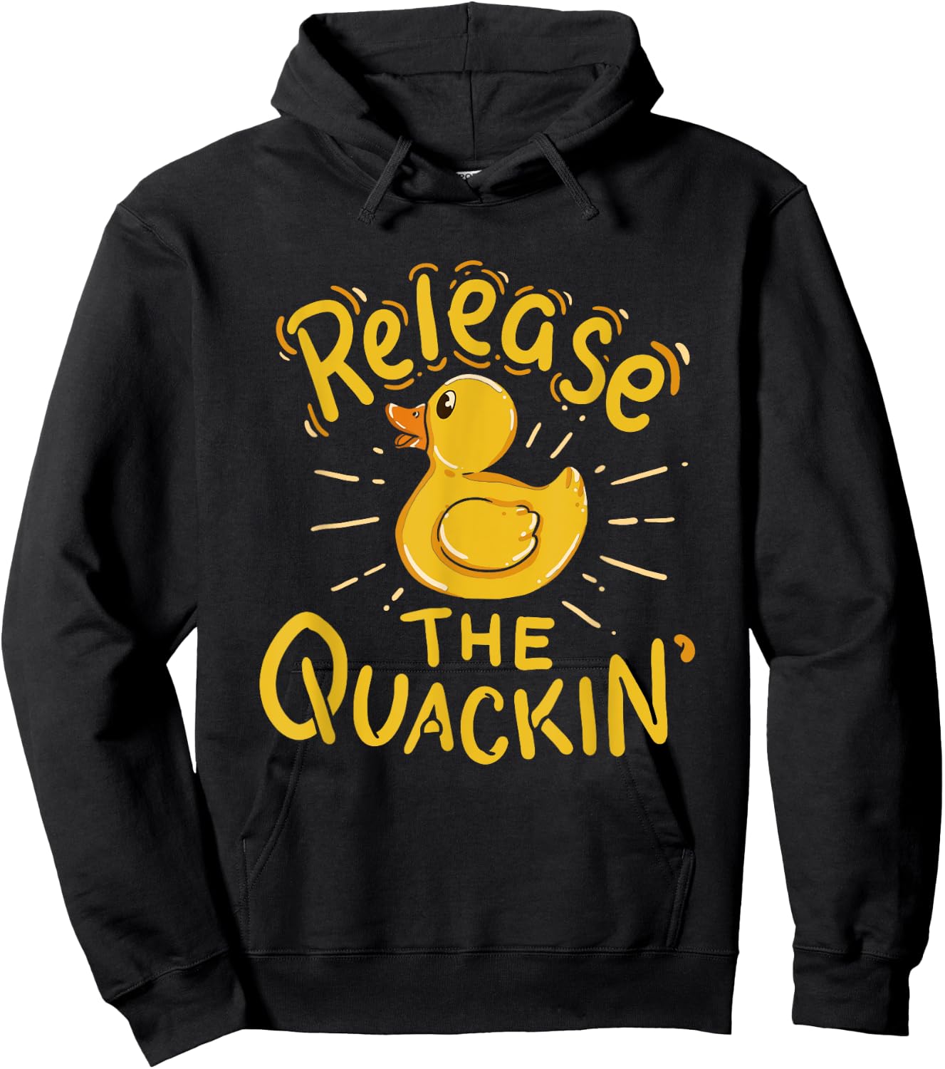 Release The Quackin' - Funny Duck Hoodie - Hoodie | Black