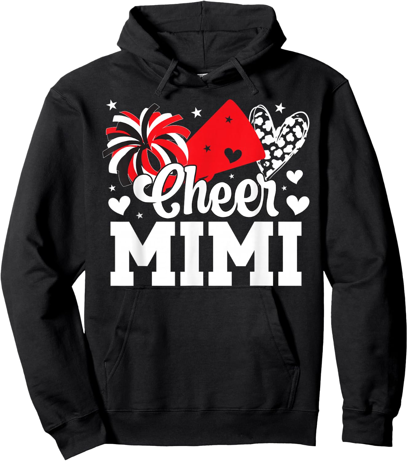 Cheer Mimi Of A Cheerleader Mimi Cheerleading Mimi Grandma Hoodie - Hoodie | Black