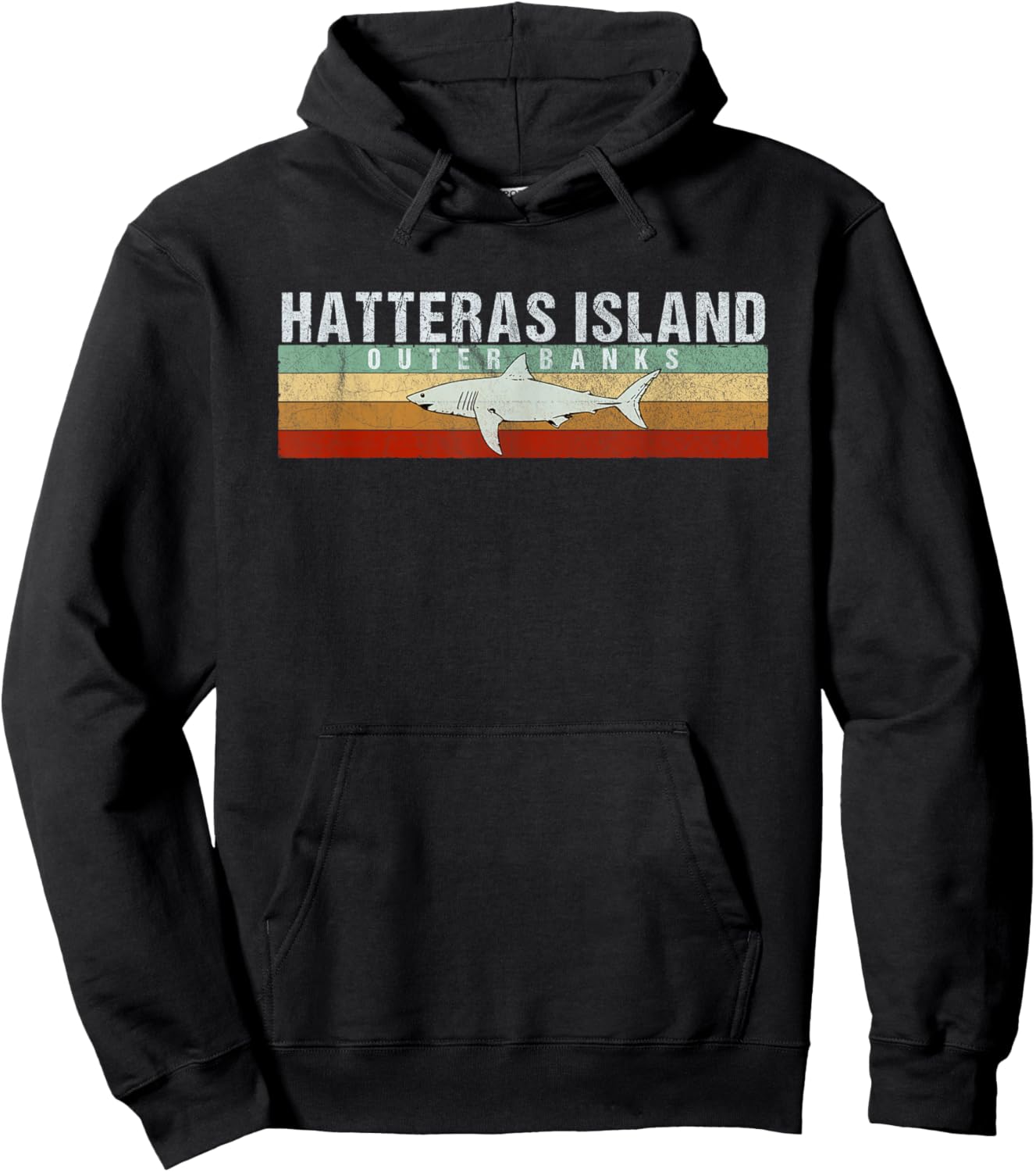 Hatteras Island Shark T Shirt / Hatteras Island Outer Banks Hoodie - Hoodie | Black