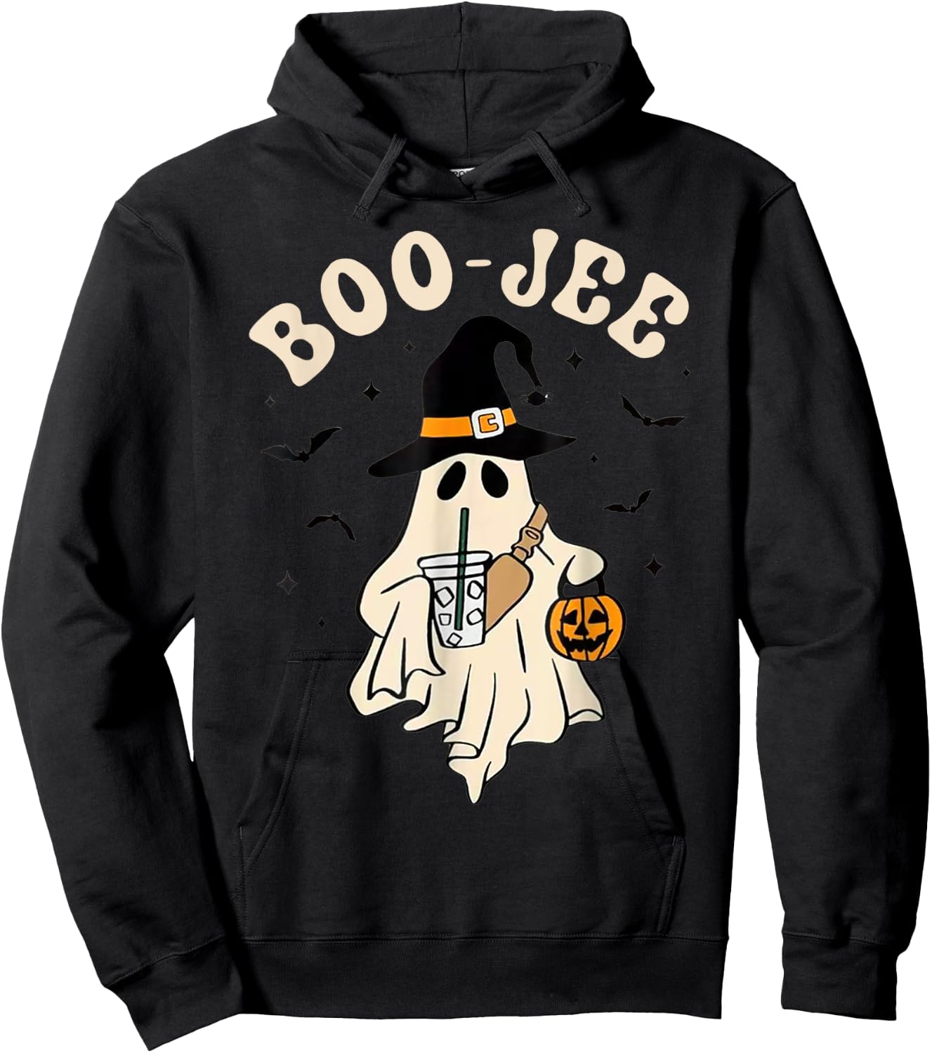 Funny Boo-Jee Ghost halloween boo jee ghost spooky season Hoodie - Hoodie | Black
