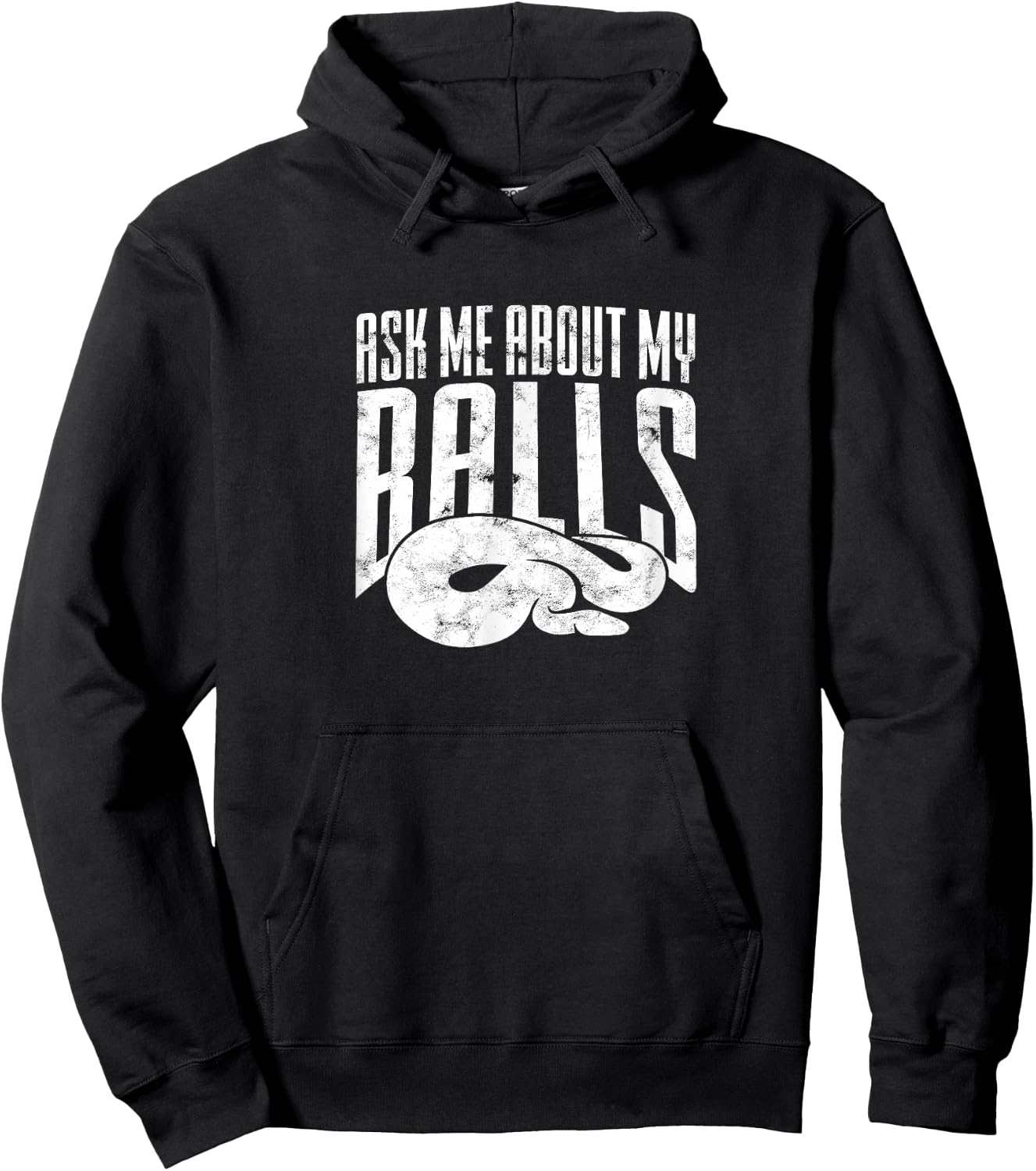 Ask me about my Balls - Funny Ball Python Snake Hoodie - Hoodie | Black