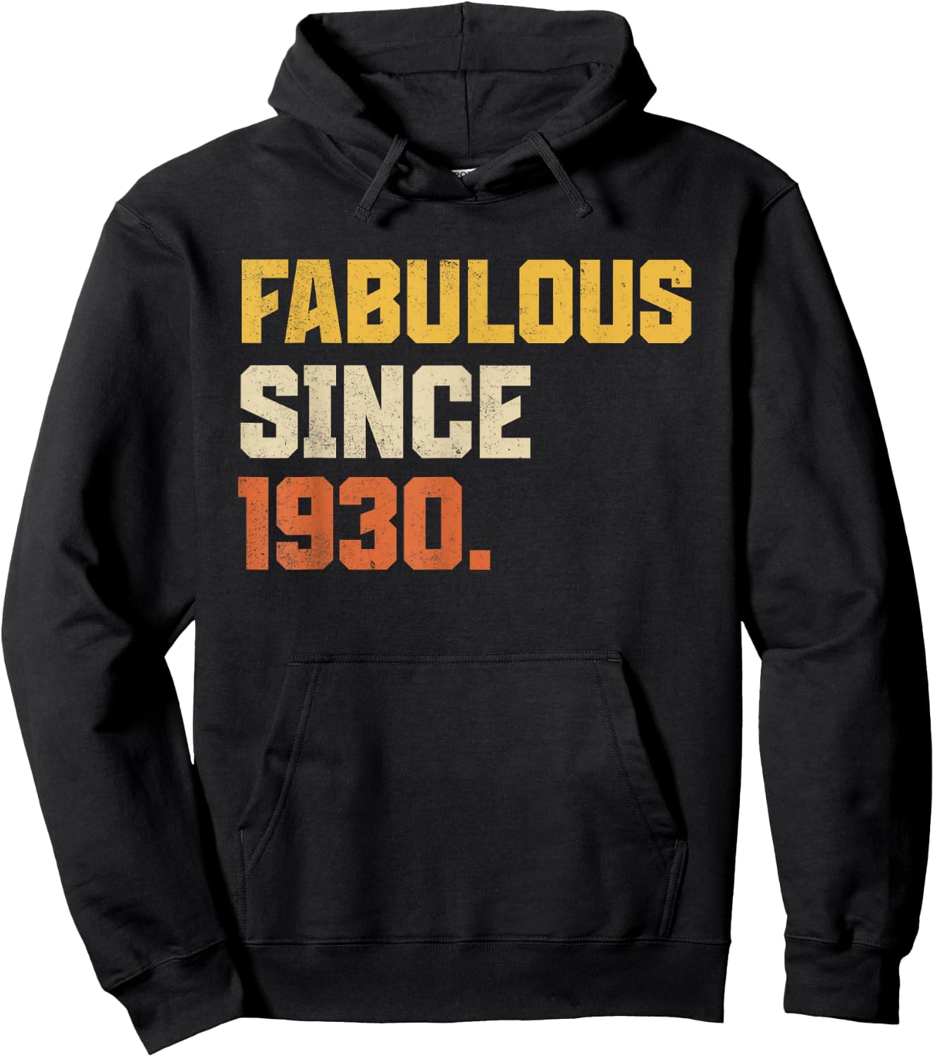 Retro Fabulous Since 1930 Funny 96th Birthday Hoodie - Hoodie | Black