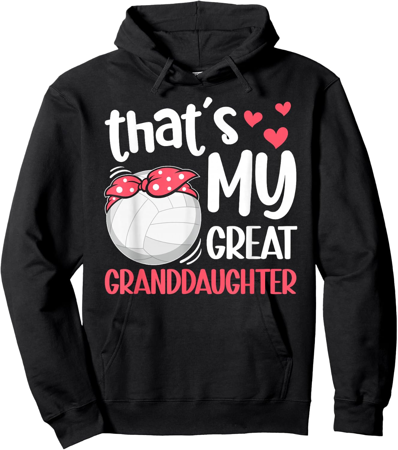 Proud Volleyball Great Grandma Of A Volleyball Player Hoodie - Hoodie | Black