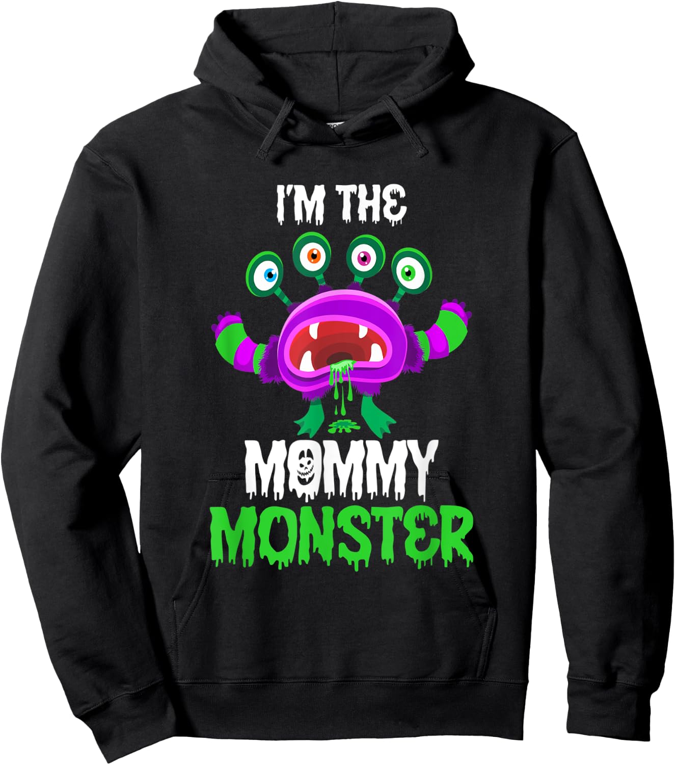 I'm The Mommy Monster Matching Family Halloween Hoodie - Hoodie | Black