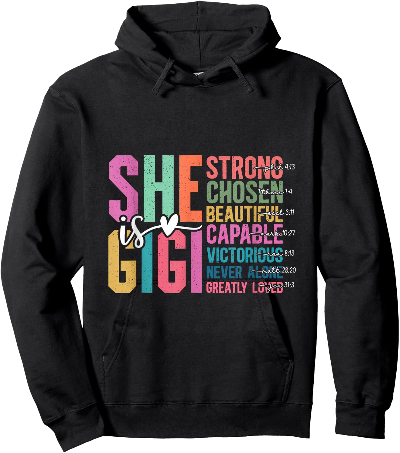 She is Gigi Christian Mother's Day Present For Grandma Women Hoodie - Hoodie | Black