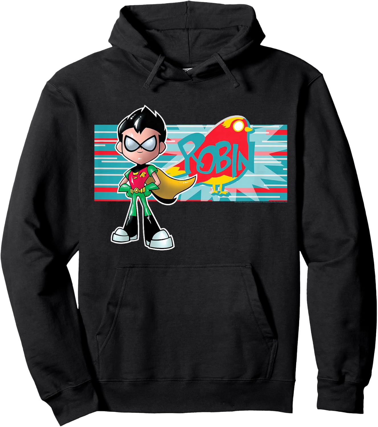 Kids DC Comics Teen Titans Go! Robin Character Panel Hoodie - Hoodie | Black