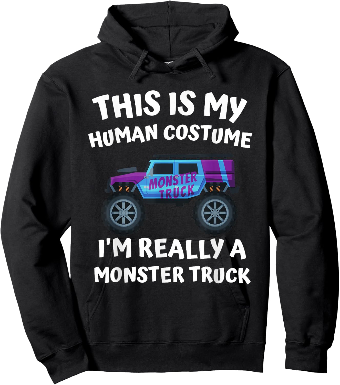 Monster Truck Halloween Costume Matching Group Toddler 5T 4T Hoodie - Hoodie | Black