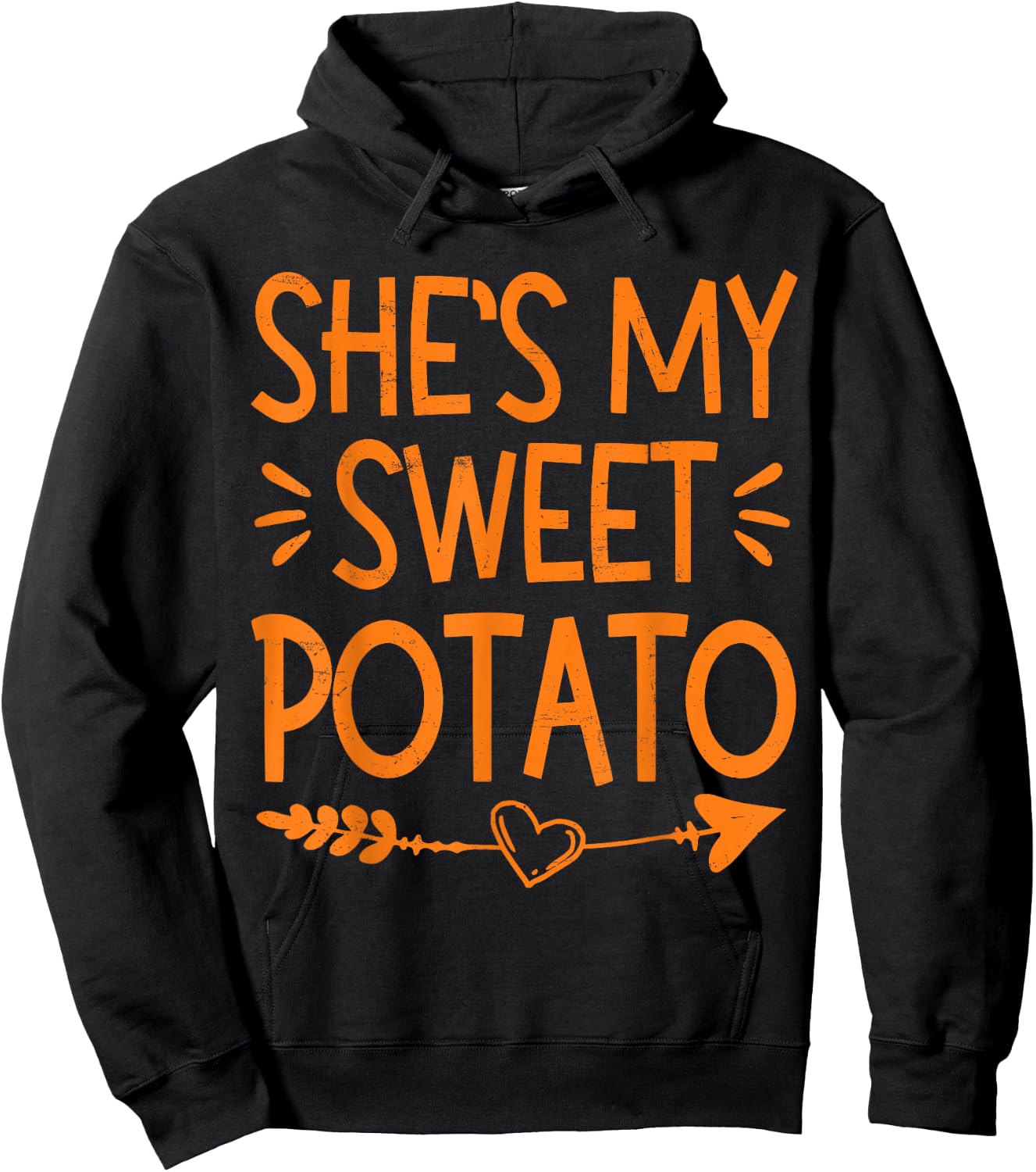 Thanksgiving Matching Couple She's My Sweet Potato I Yam Hoodie - Hoodie | Black