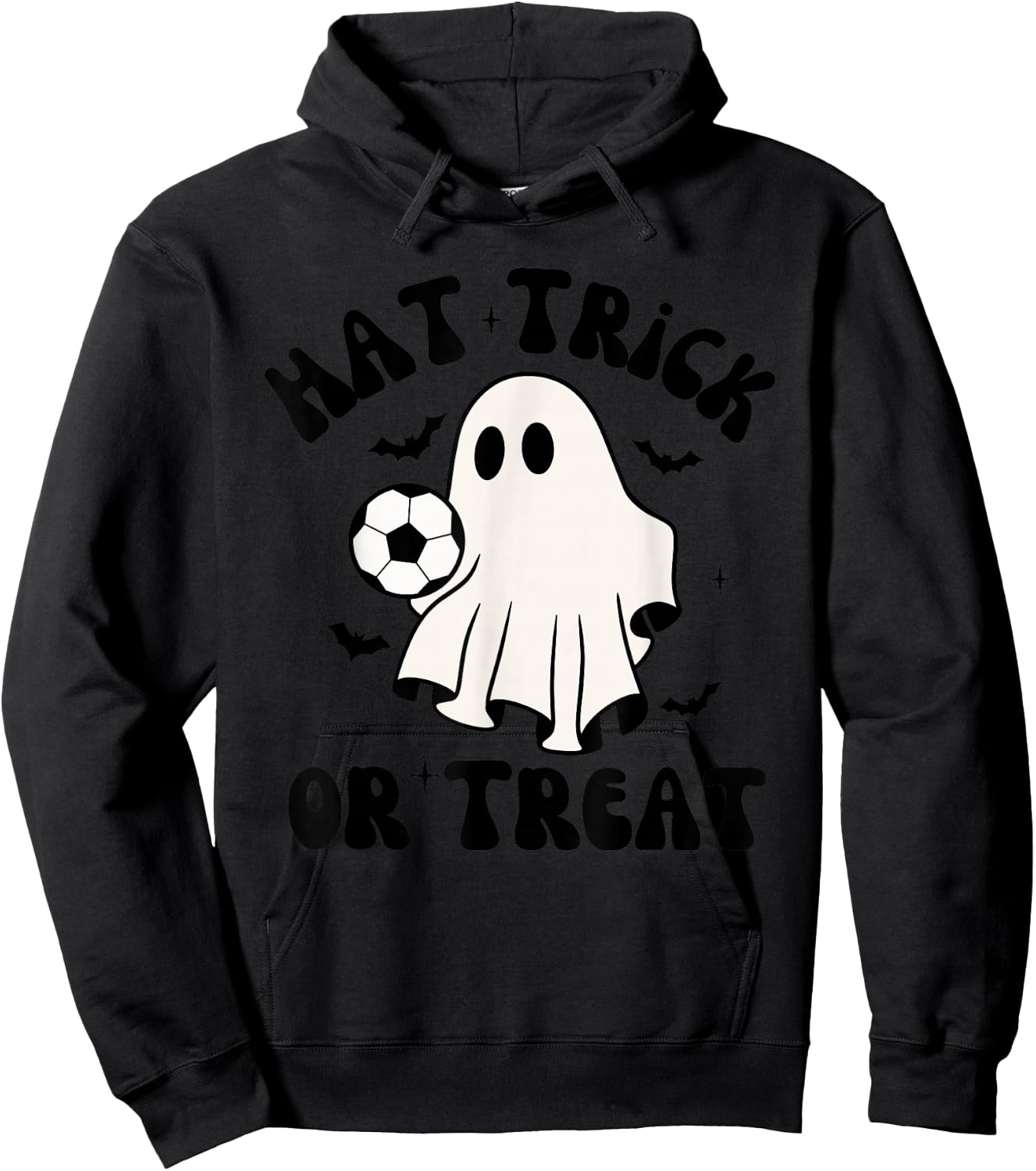 Hat-Trick Or Treat Soccer Sports Halloween Men Boys Girls Hoodie - Hoodie | Black