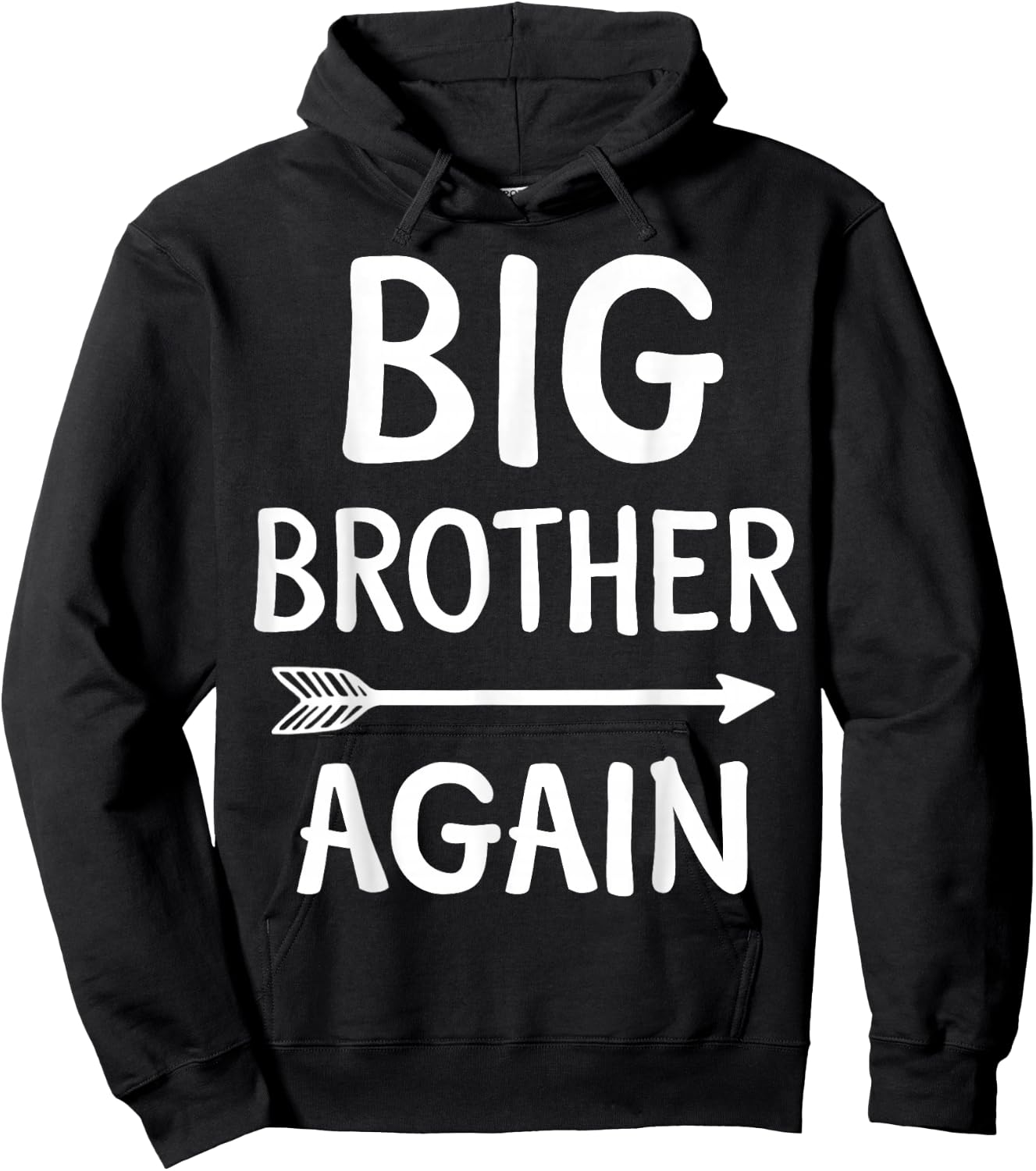 Big Brother Again for Boys with Arrow Funny Gifts Hoodie - Hoodie | Black