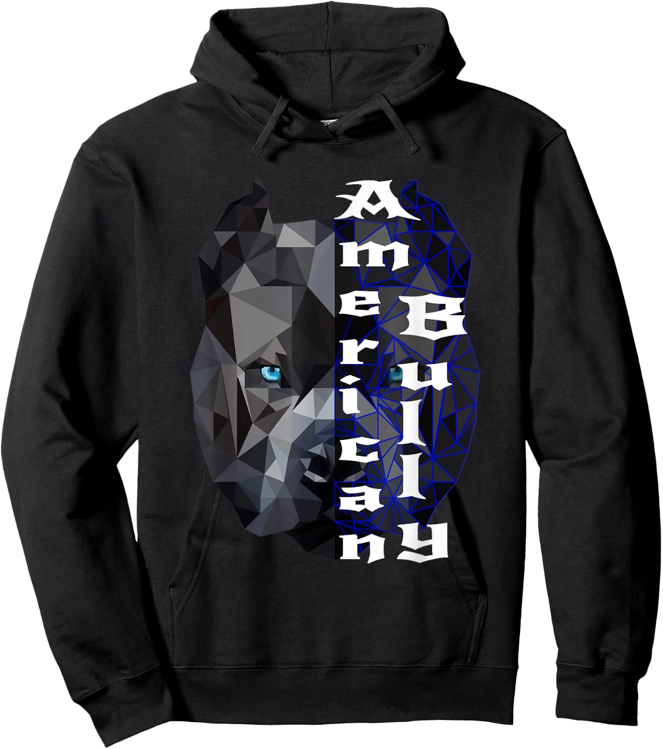 American Bully Copper Ears Polygon Picture American Bully Hoodie - Hoodie | Black