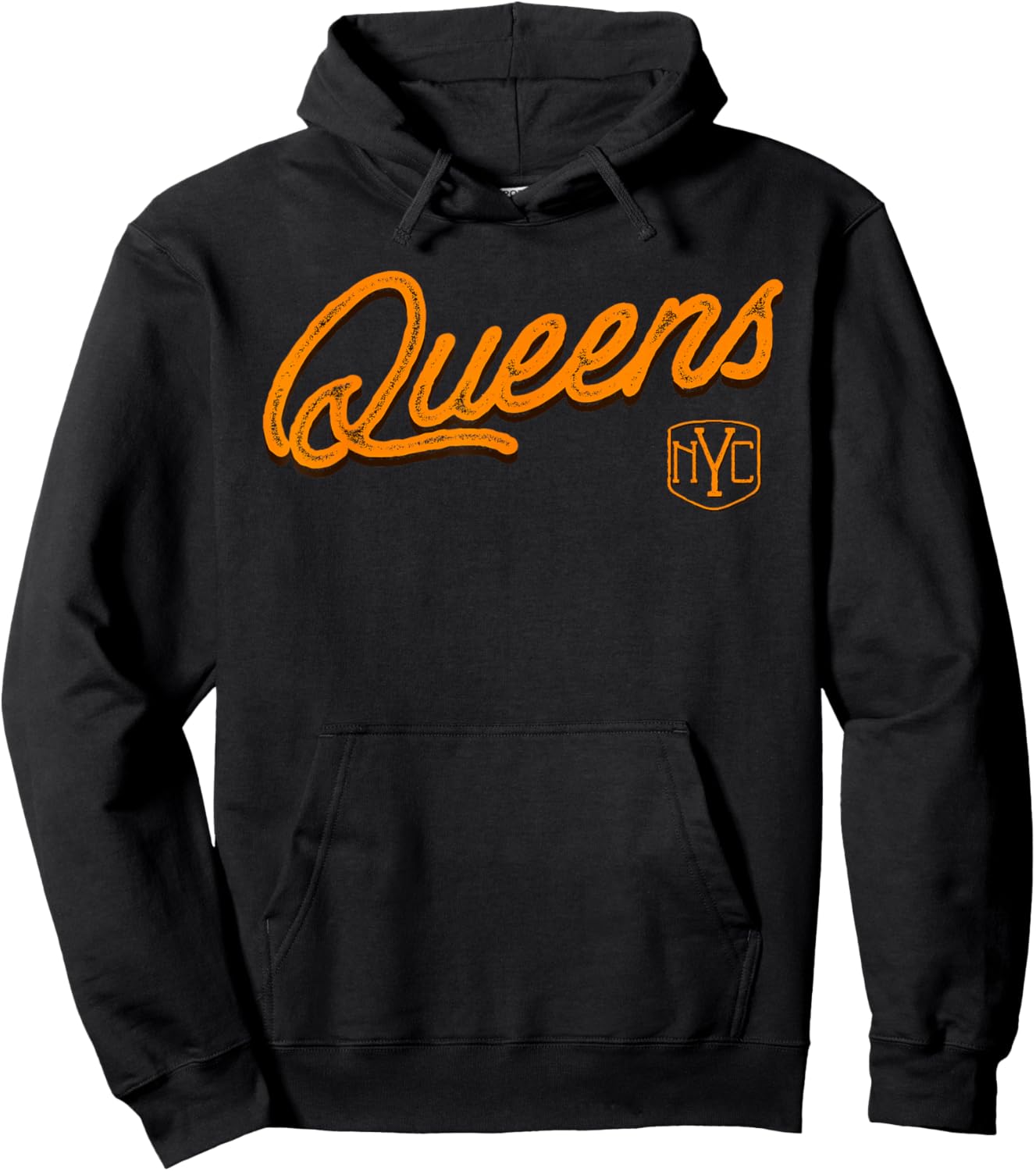 Retro Vintage Queens NY Designer Youth Hoodie - Hoodie | Black